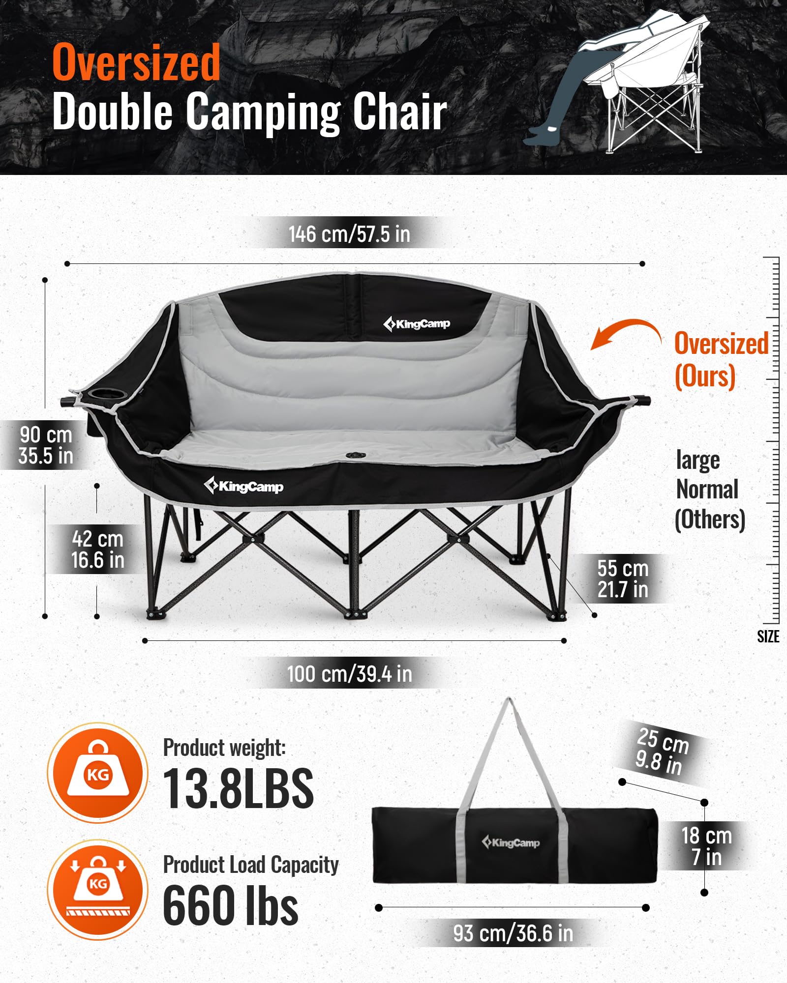 kingcamp-canna-c20-plus-loveseat-double-seat-chair image 7