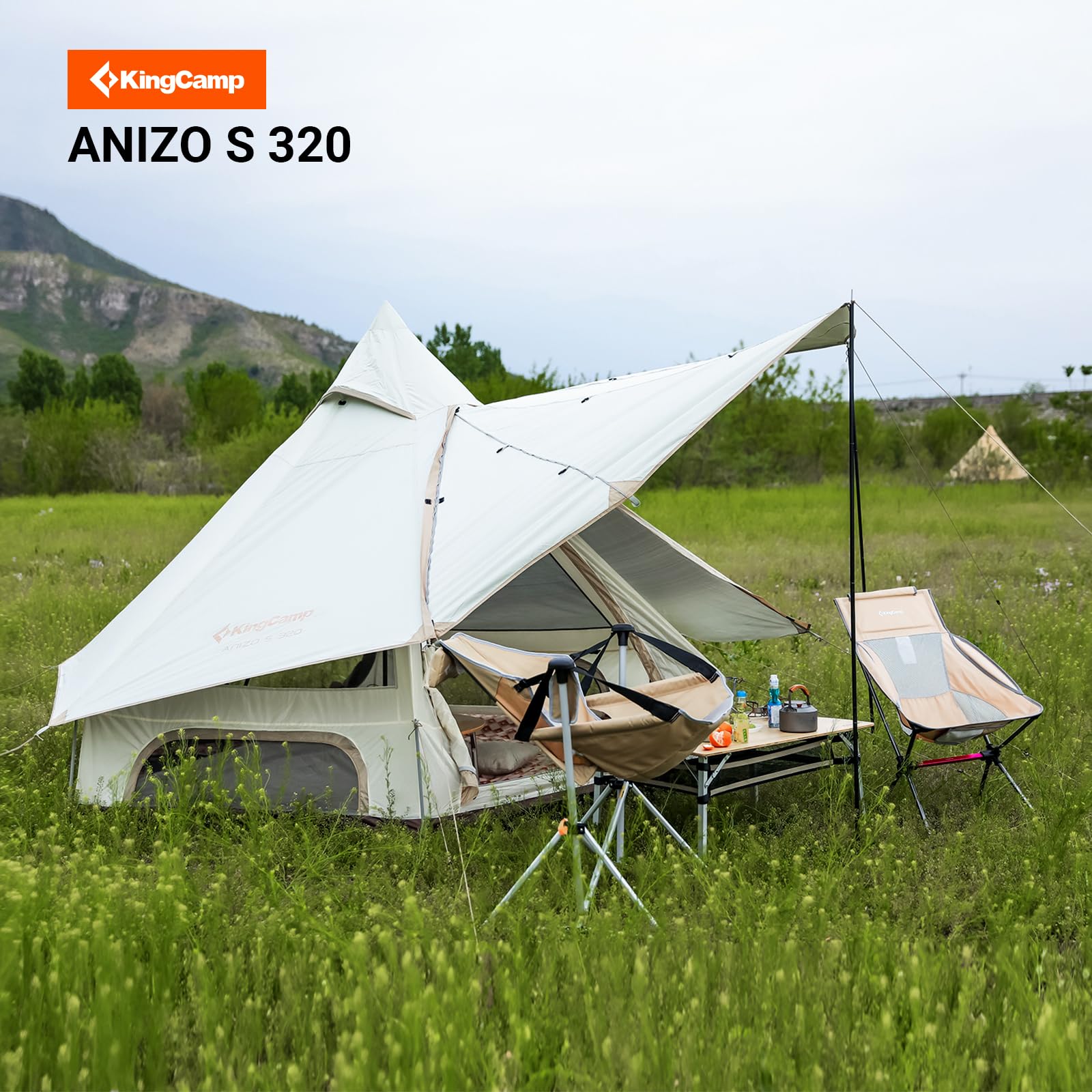 kingcamp-anizo-s-320-double-layered-teepee-tent image 2