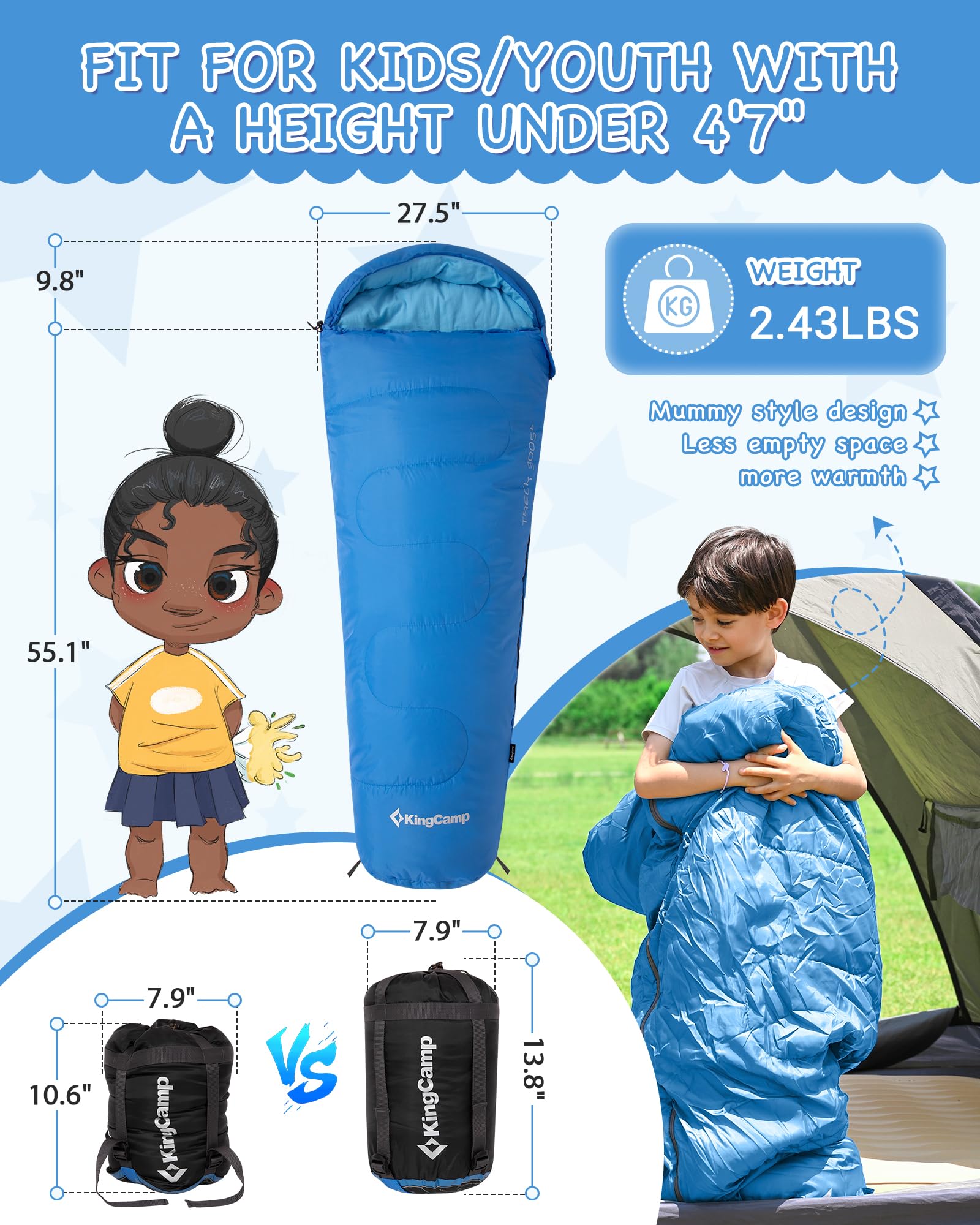 kingcamp-treck-300s-kid-s-mummy-sleeping-bag image 8