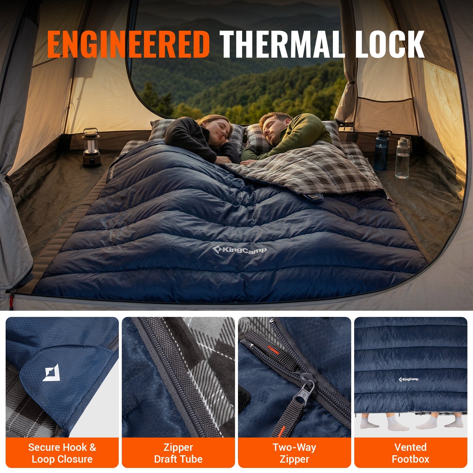 kingcamp-snowflake-300-flannel-double-sleeping-bag image 5