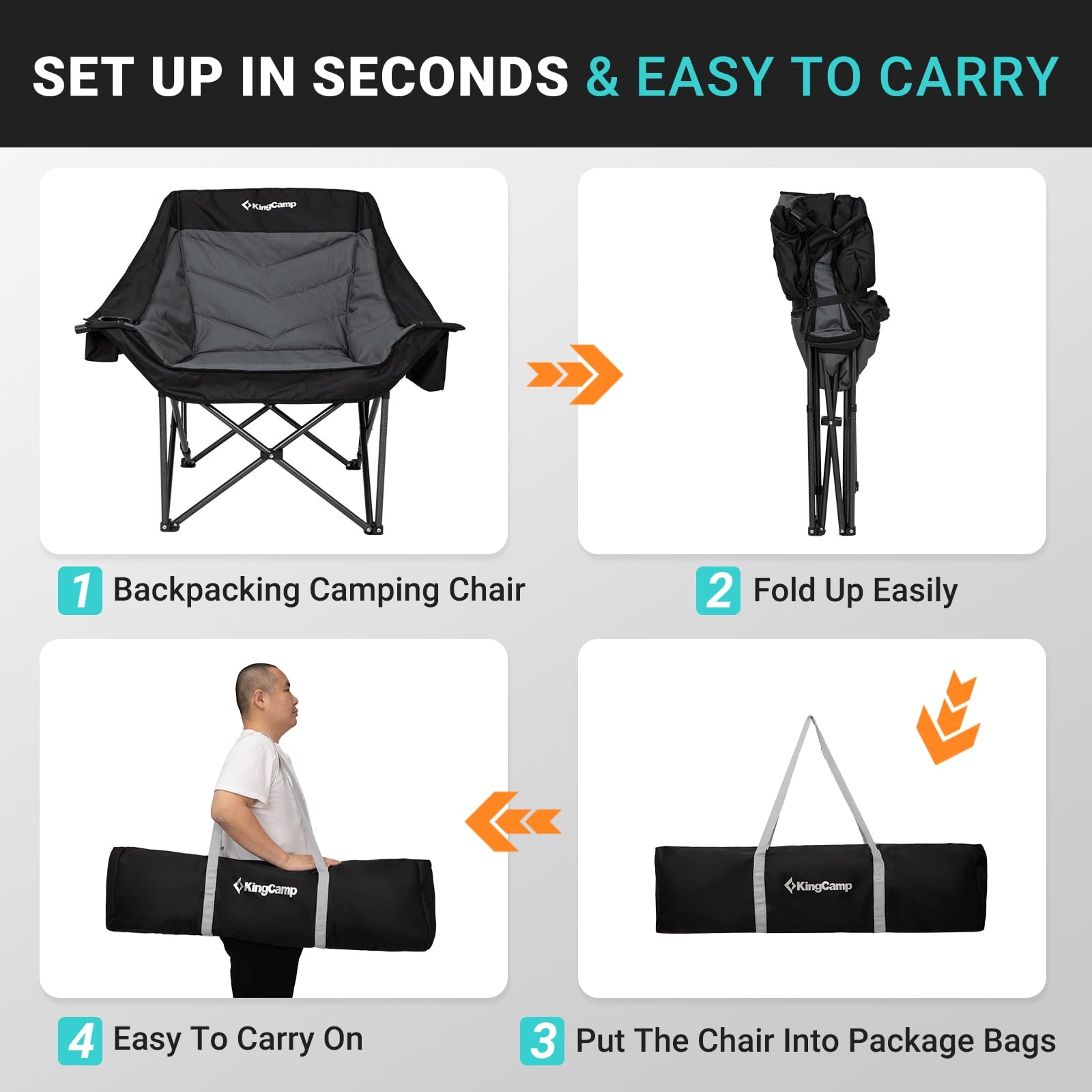 kingcamp-canna-c10-plus-oversized-padded-camping-chair-high-back-single-person image 5
