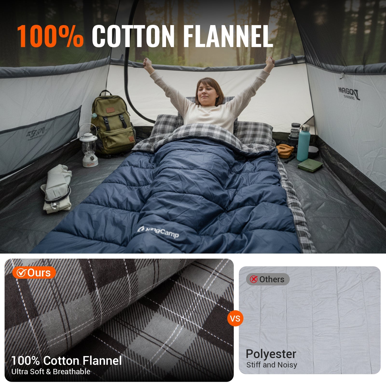 kingcamp-snowflake-300-flannel-double-sleeping-bag image 4