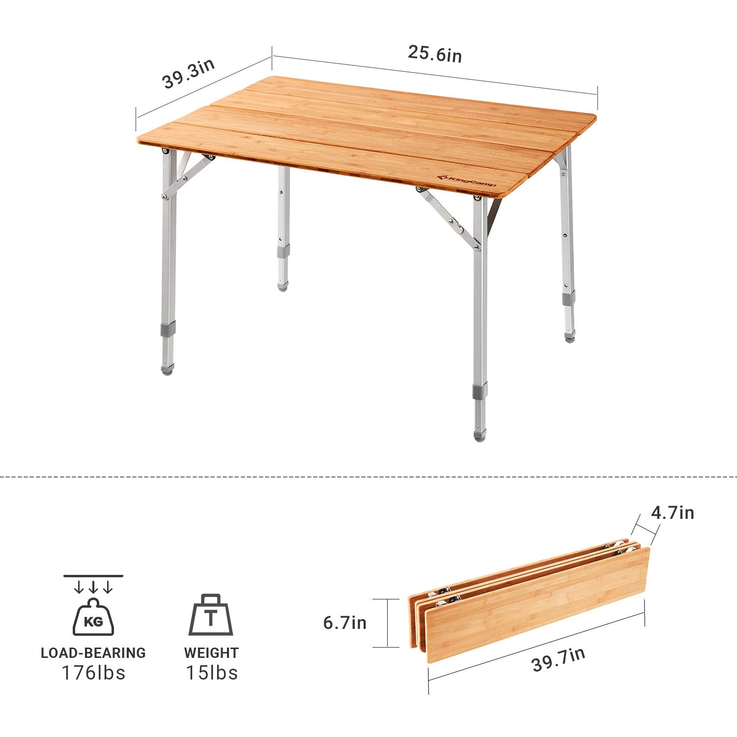 kingcamp-2-4-person-folding-camping-table-39x25-inches image 3