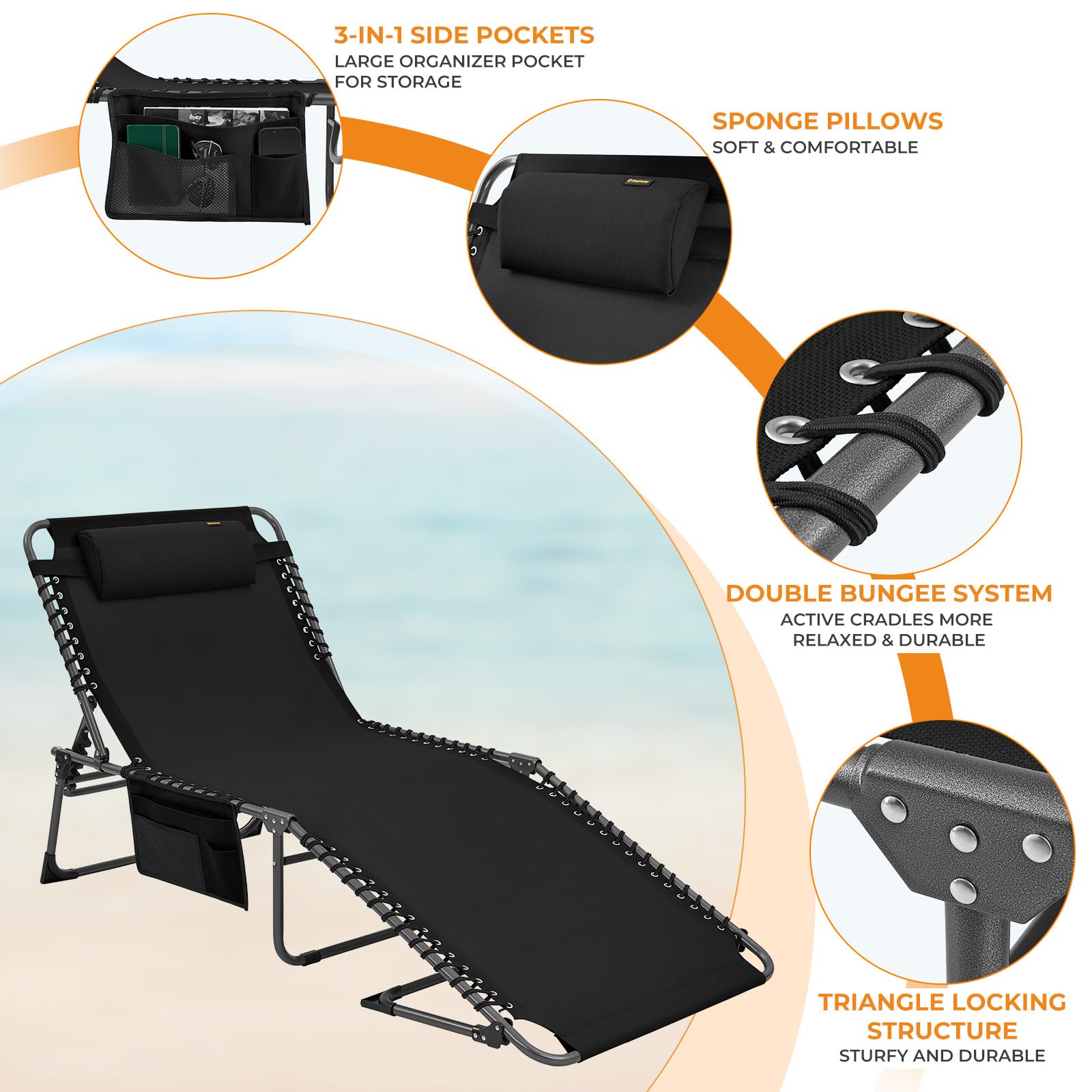 kingcamp-widen-3-folding-lounge-chair-and-cushion-set image 3