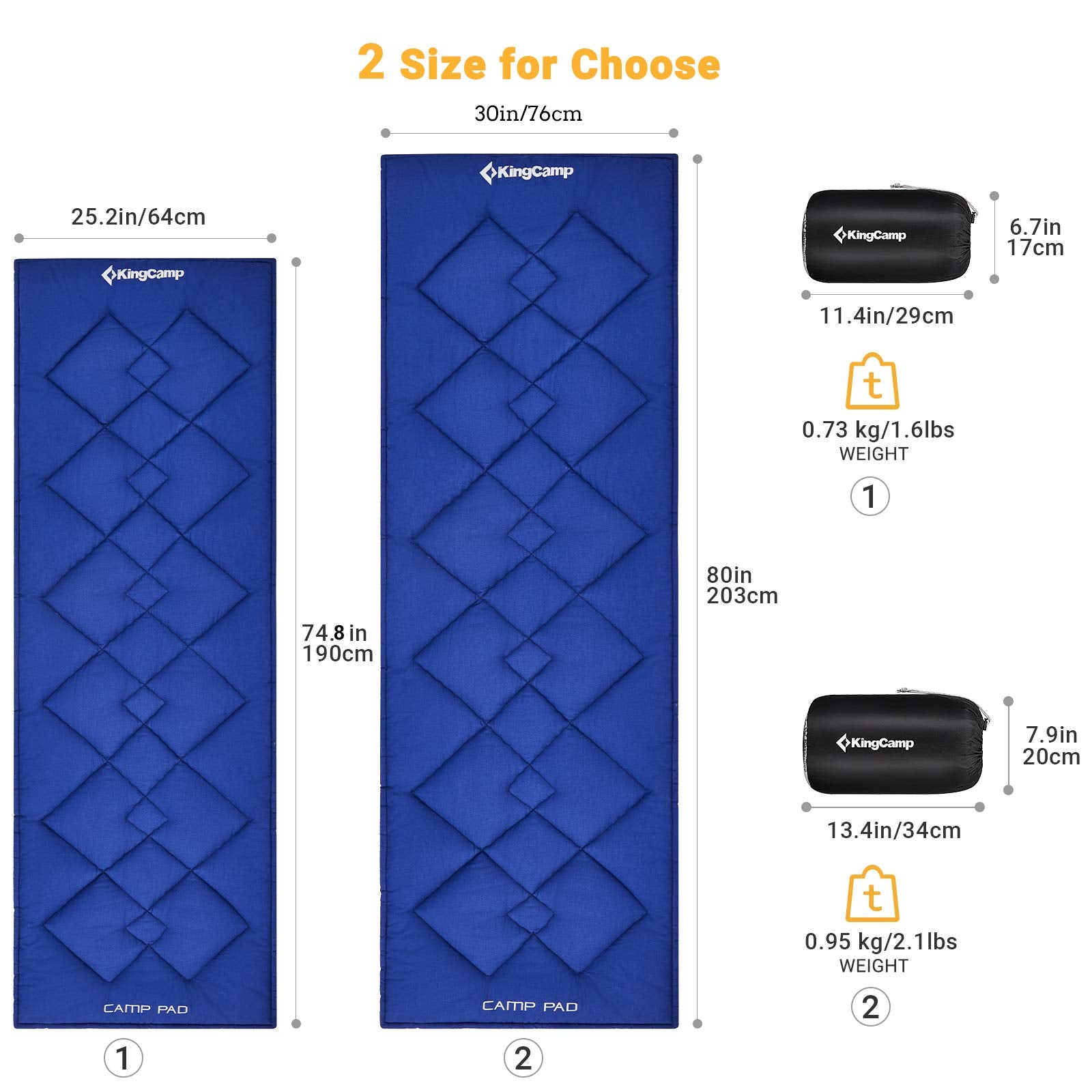 kingcamp-camp-pad-l-sleeping-mat-for-camping-cot image 2