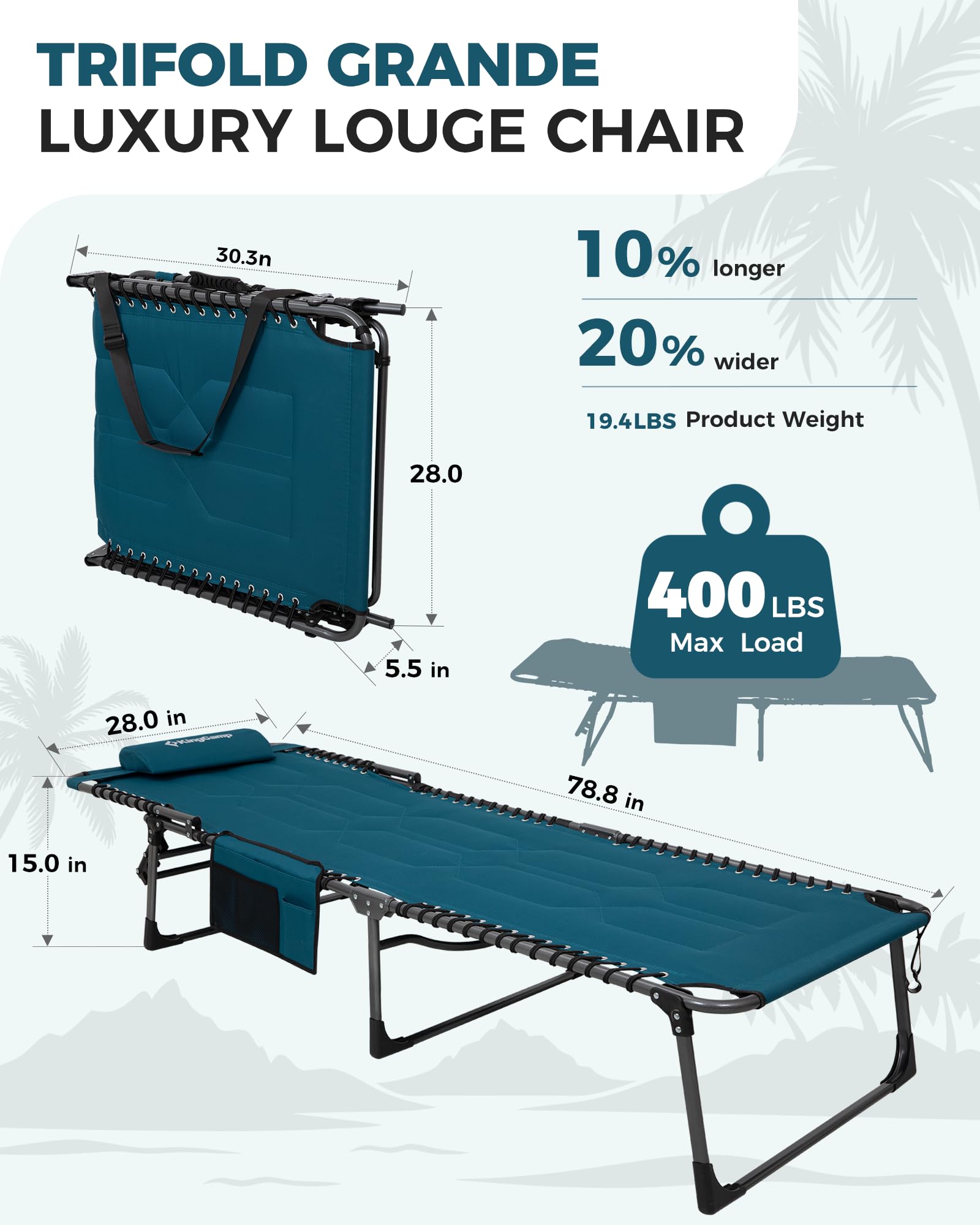 kingcamp-magnolia-b20-folding-oversized-lounge-chair-beach-camp-lounger image 7