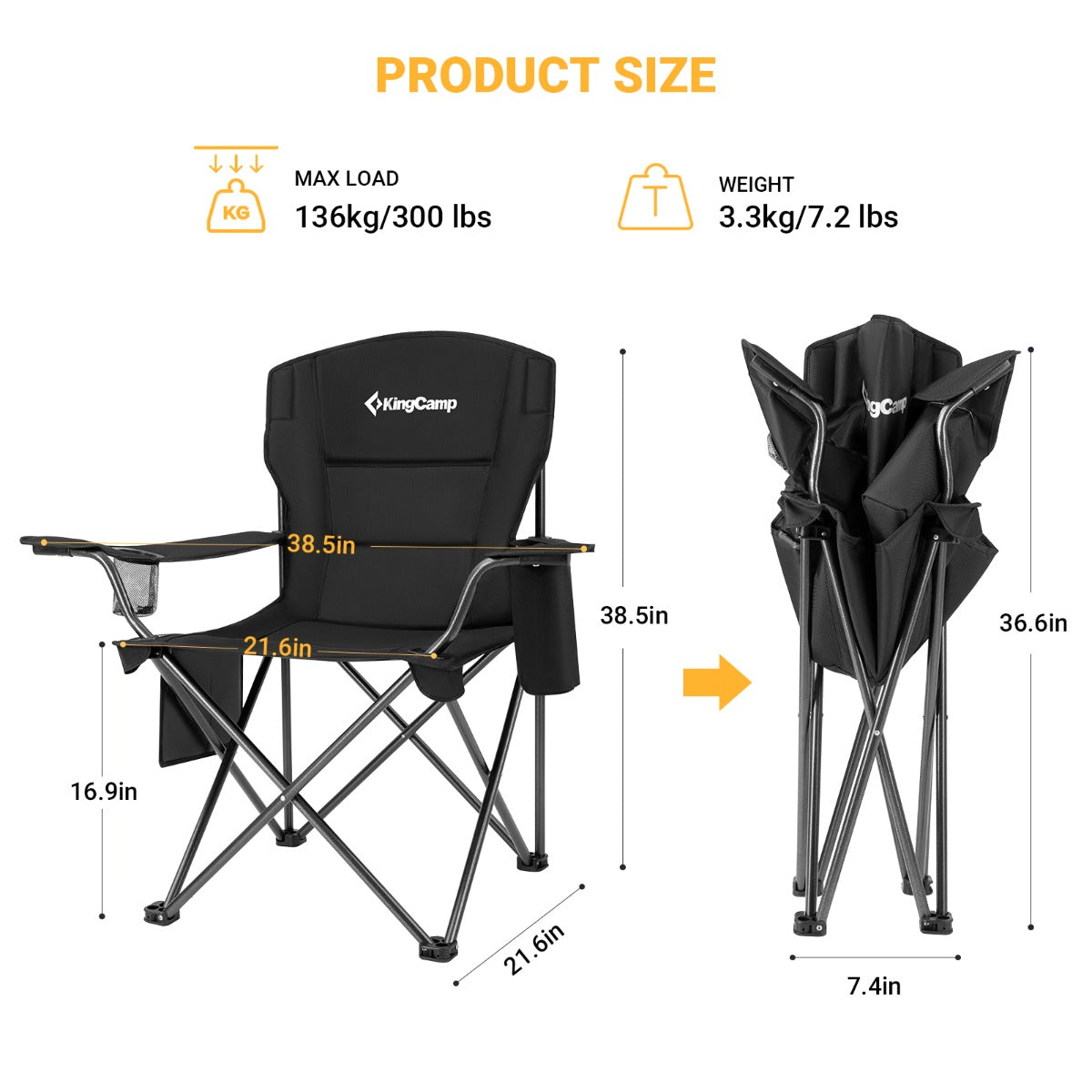 kingcamp-oversized-padded-arm-chair-with-cooler image 4