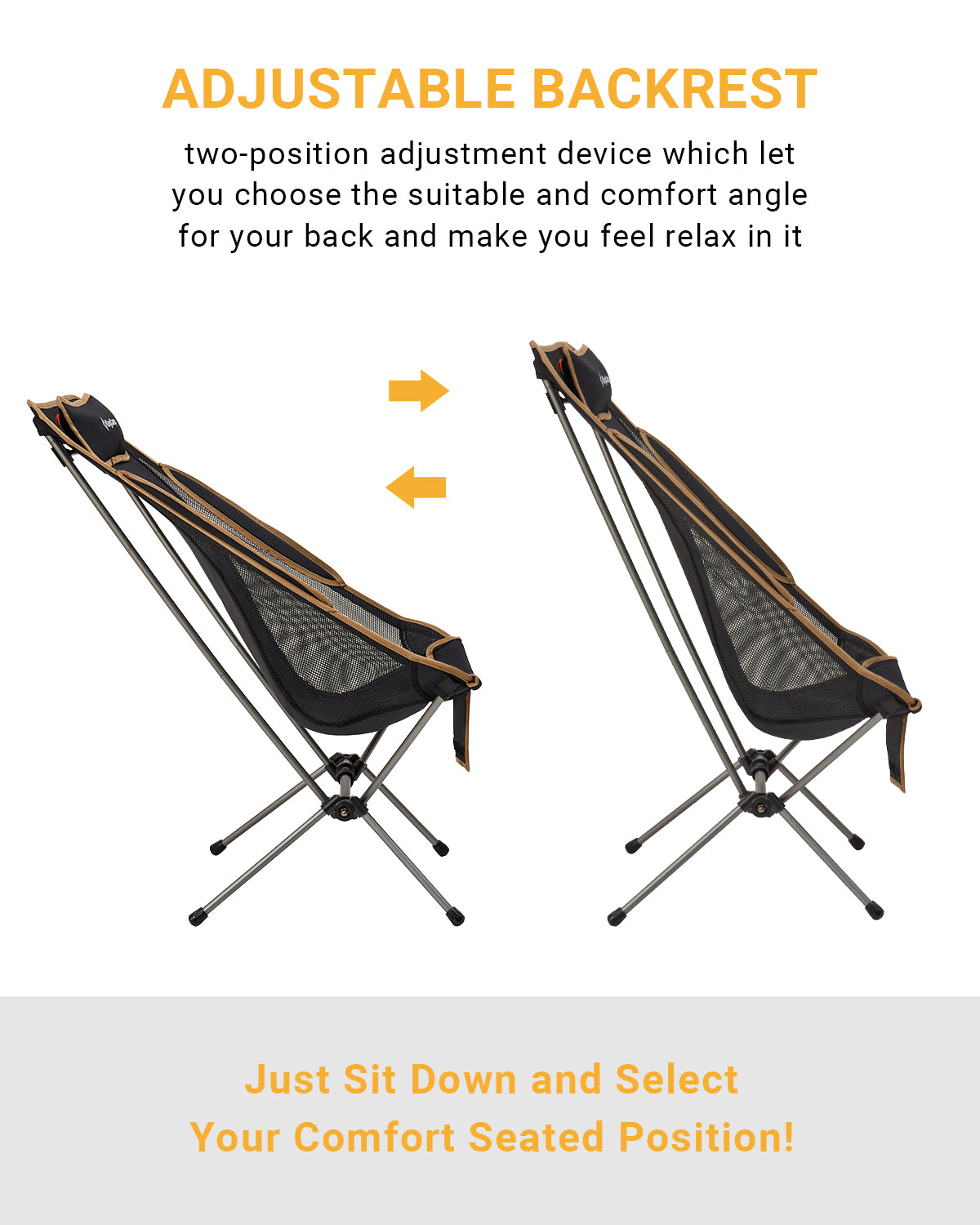 kingcamp-adjustable-high-back-ultralight-camping-chair-with-reclining-backrest image 5