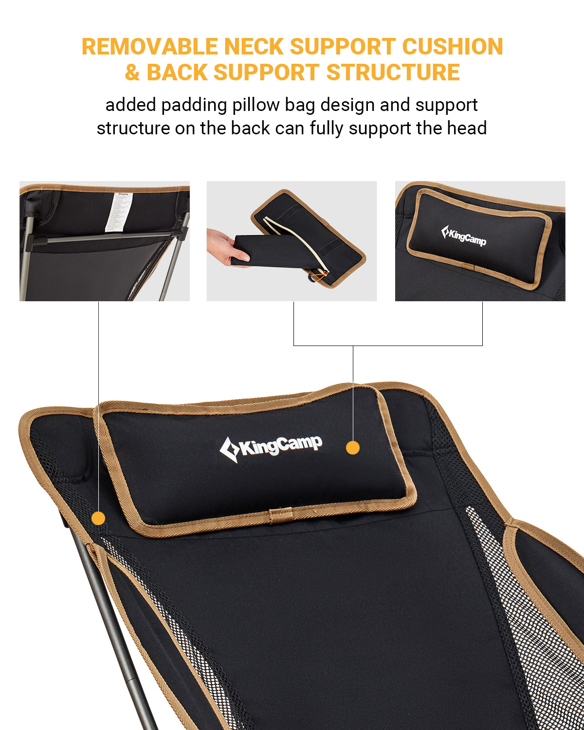 kingcamp-adjustable-high-back-ultralight-camping-chair-with-reclining-backrest image 7