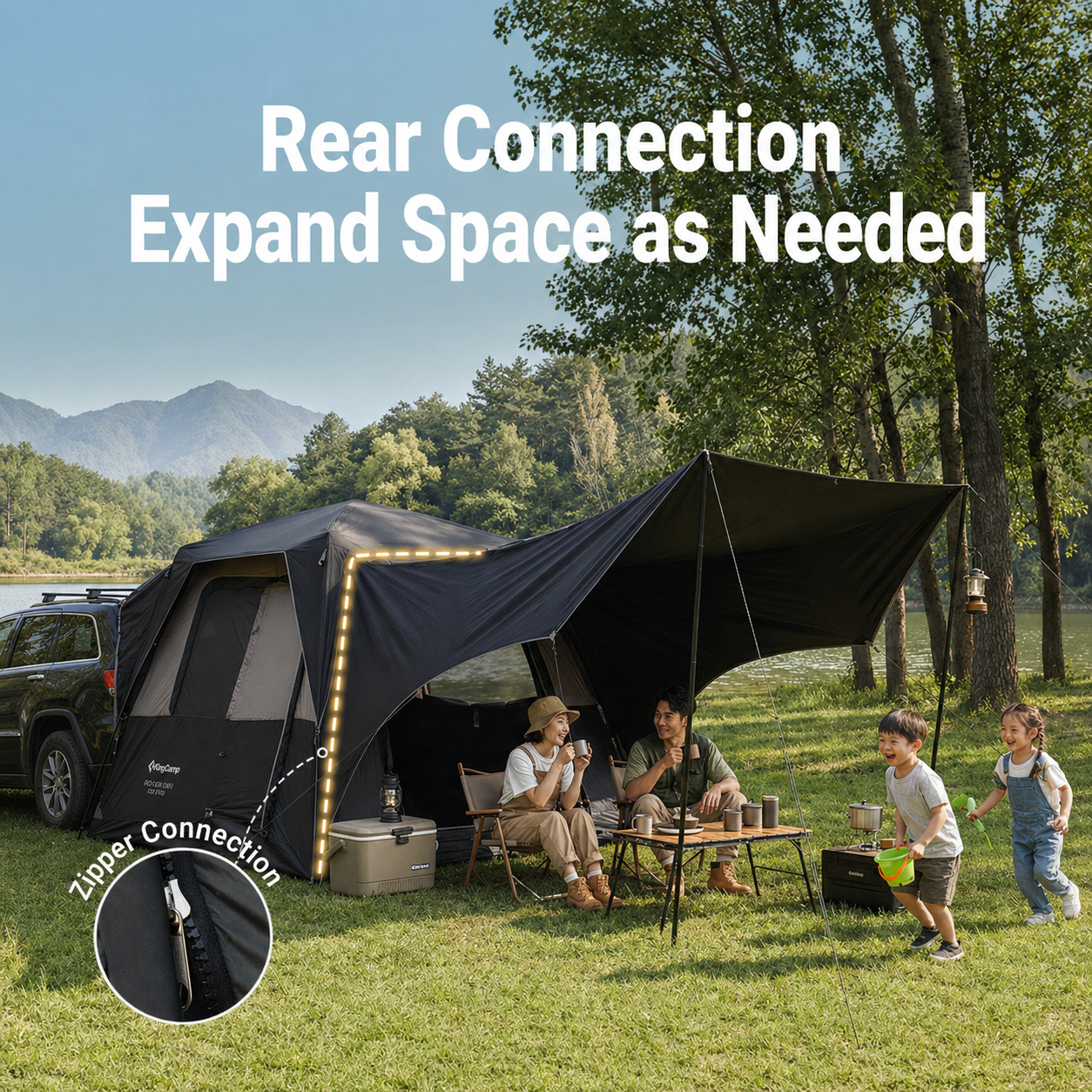 kingcamp-boundless-x3-pro-modular-tarp-awning-161-sq-ft-shade image 3