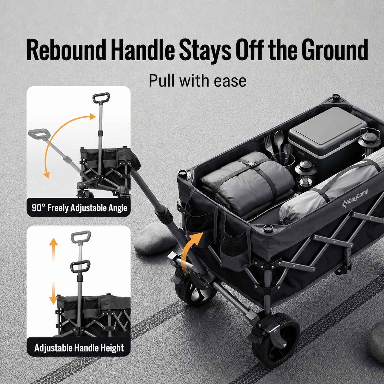 kingcamp-150l-compact-folding-wagon-cart-all-terrain-265-lb-capacity image 3