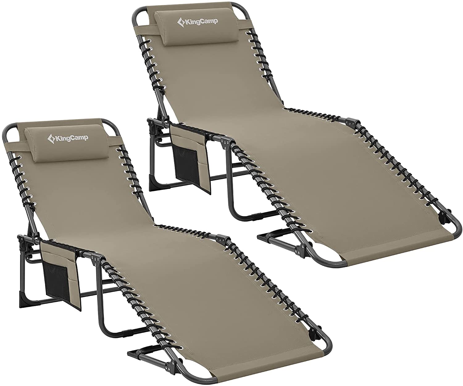 kingcamp-4-position-folding-chaise-lounge-chair-for-camping-outdoor image 2