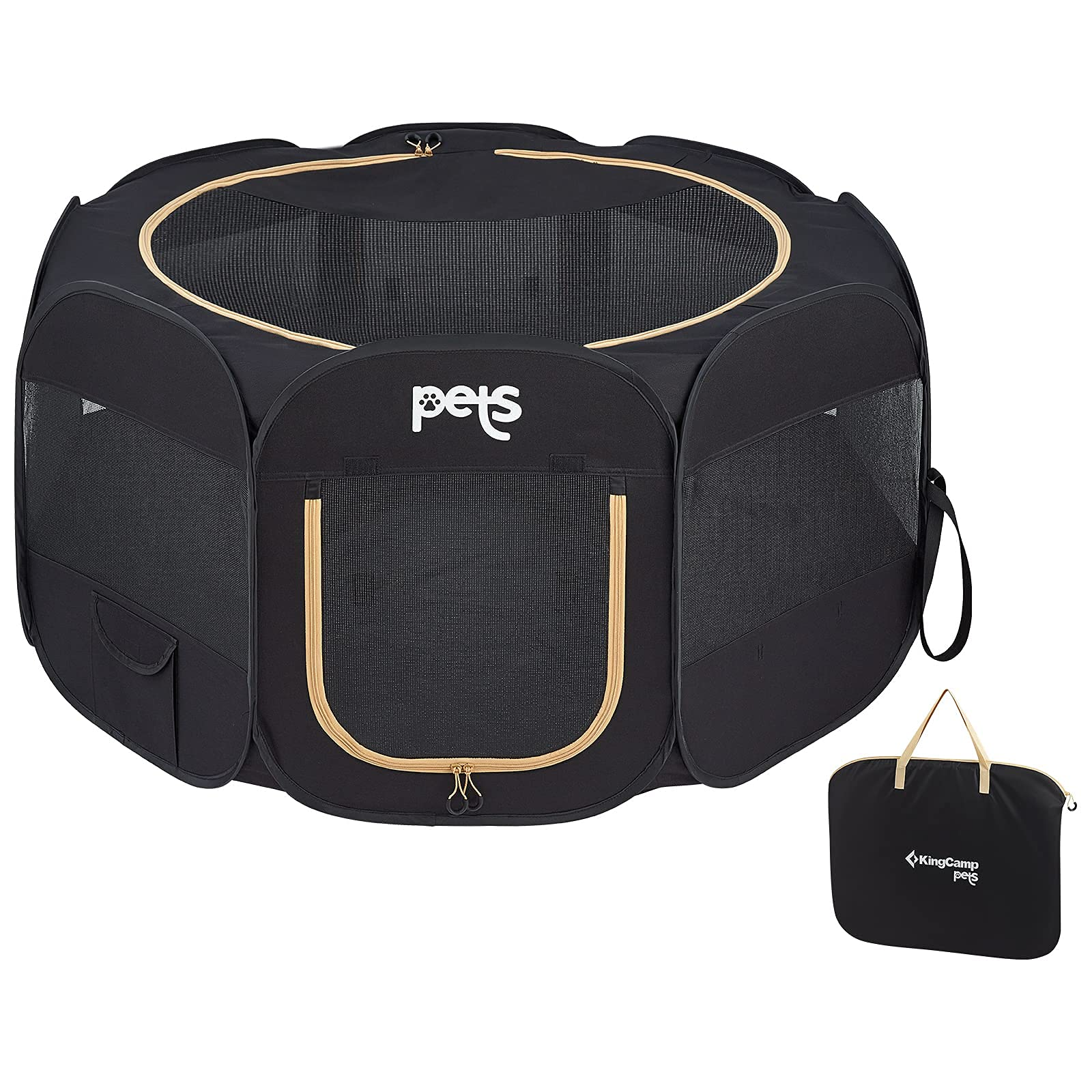 kingcamp-pets-portable-pet-playpen-folding-dog-kennel-tent image 1