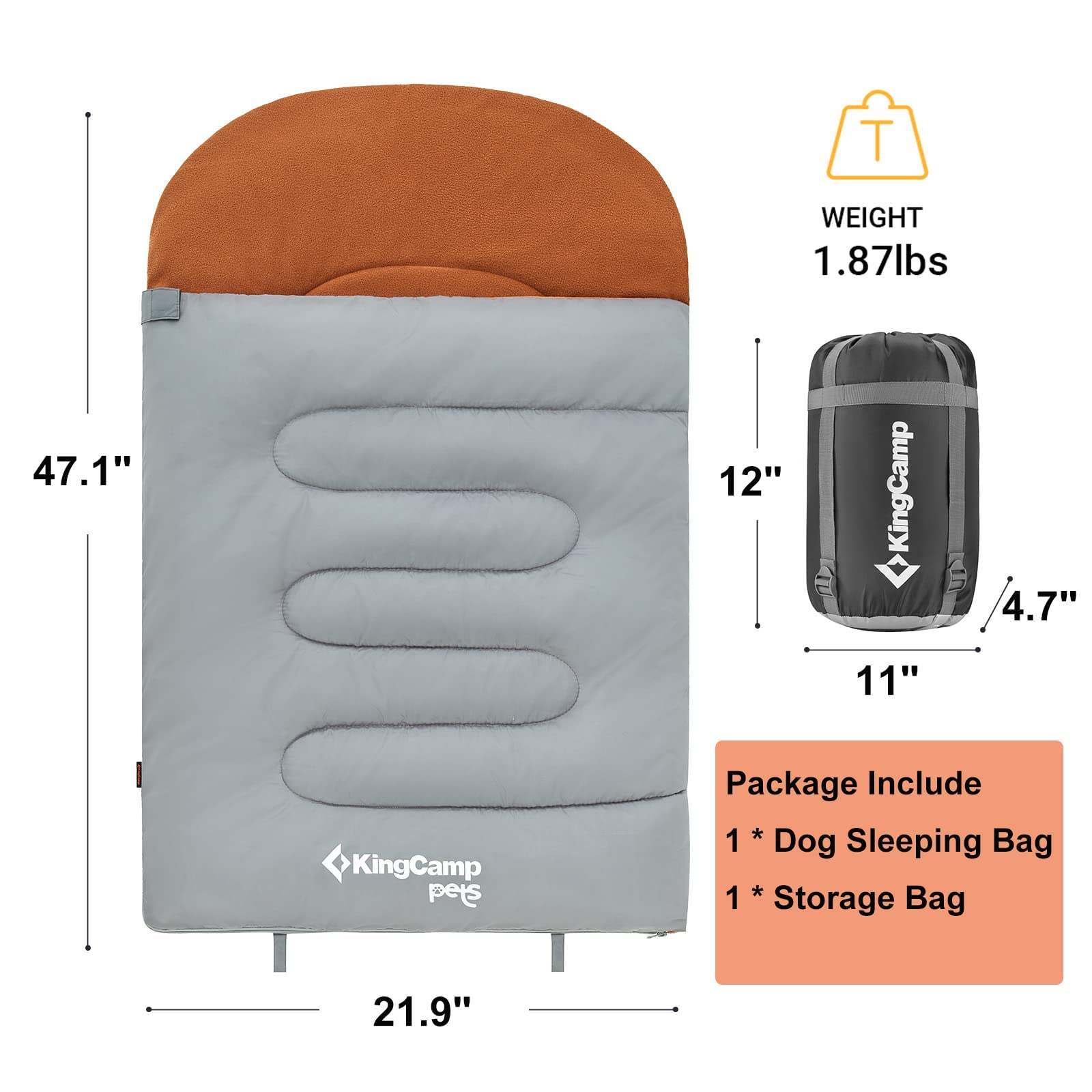 kingcamp-pets-moon-pillar-dog-sleeping-bag image 4