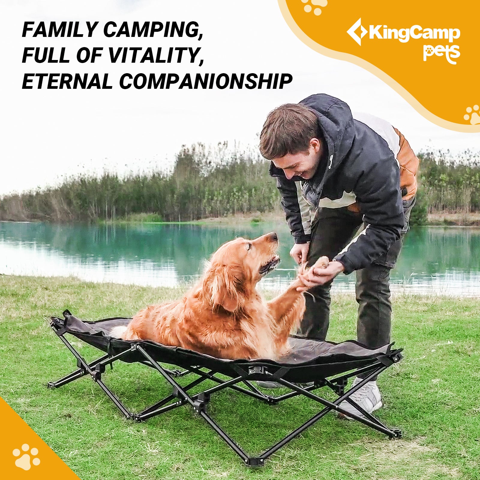 kingcamp-pets-sedum-l-plus-dog-bed-cot image 3
