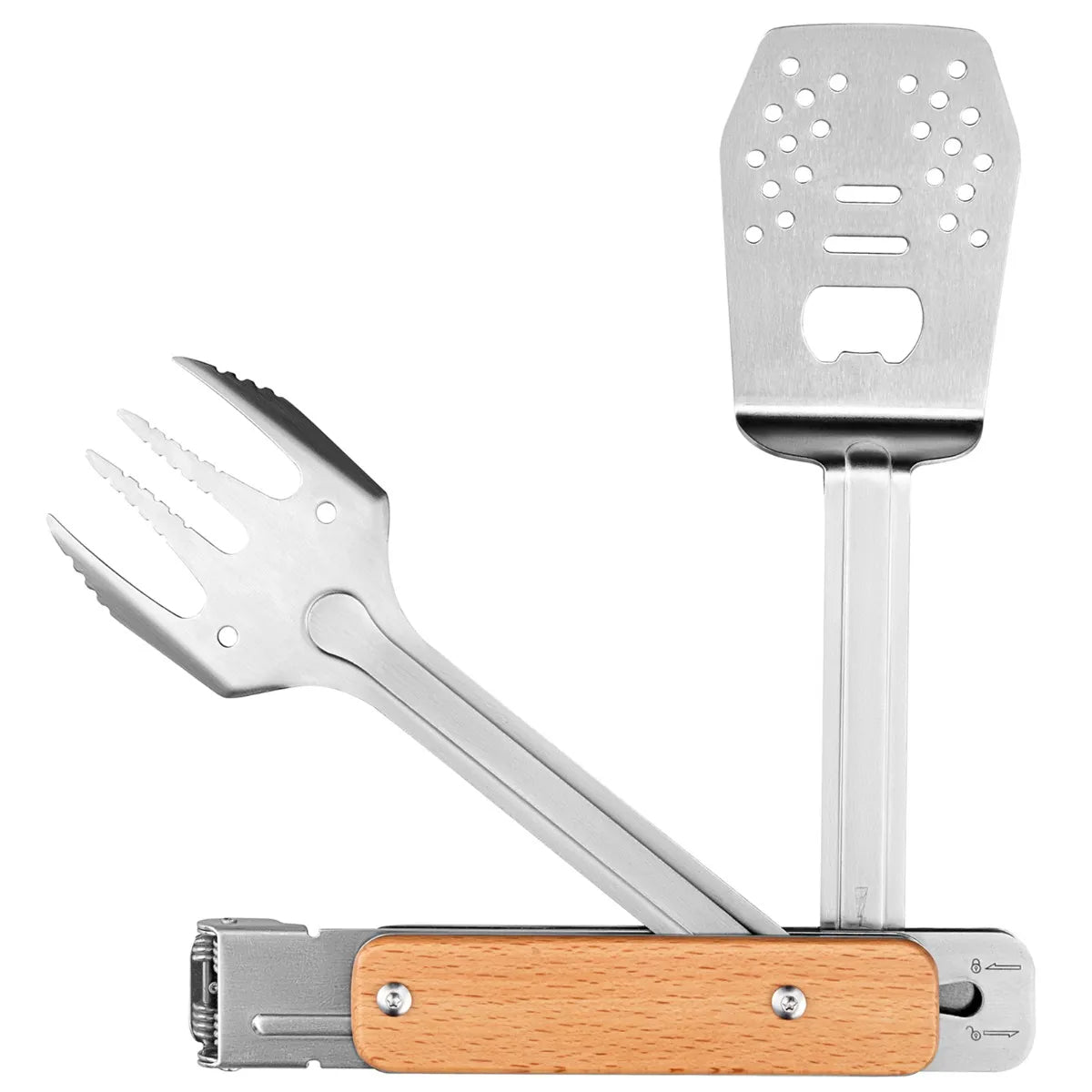 kingcamp-skywalker-multi-tool-bbq-tongs-with-folding-clamp image 2