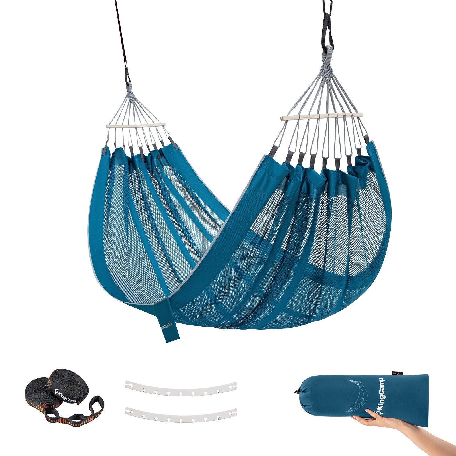 kingcamp-double-mesh-hammock-with-2-tree-straps image 3
