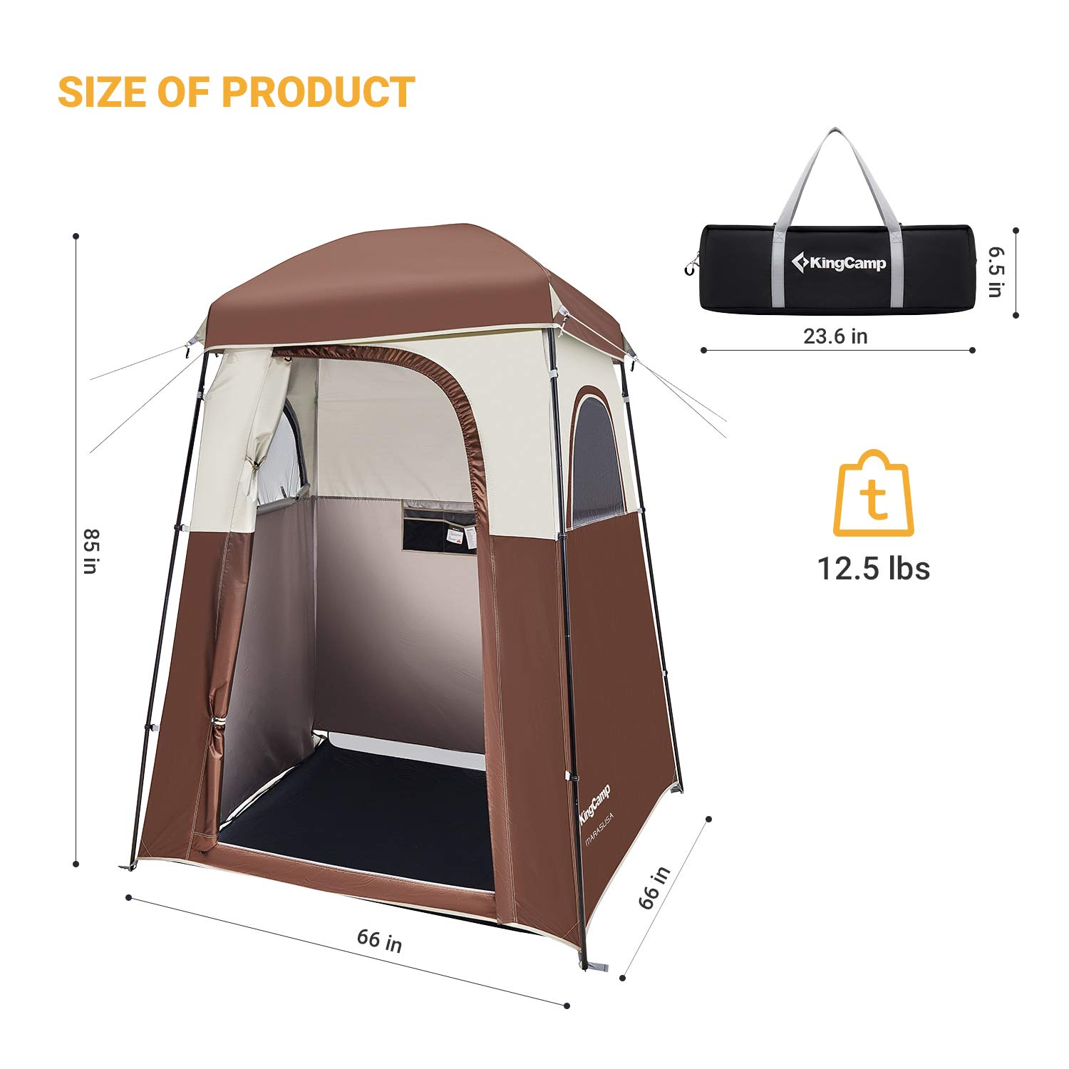 kingcamp-single-shower-tent-with-camping-solar-shower image 4