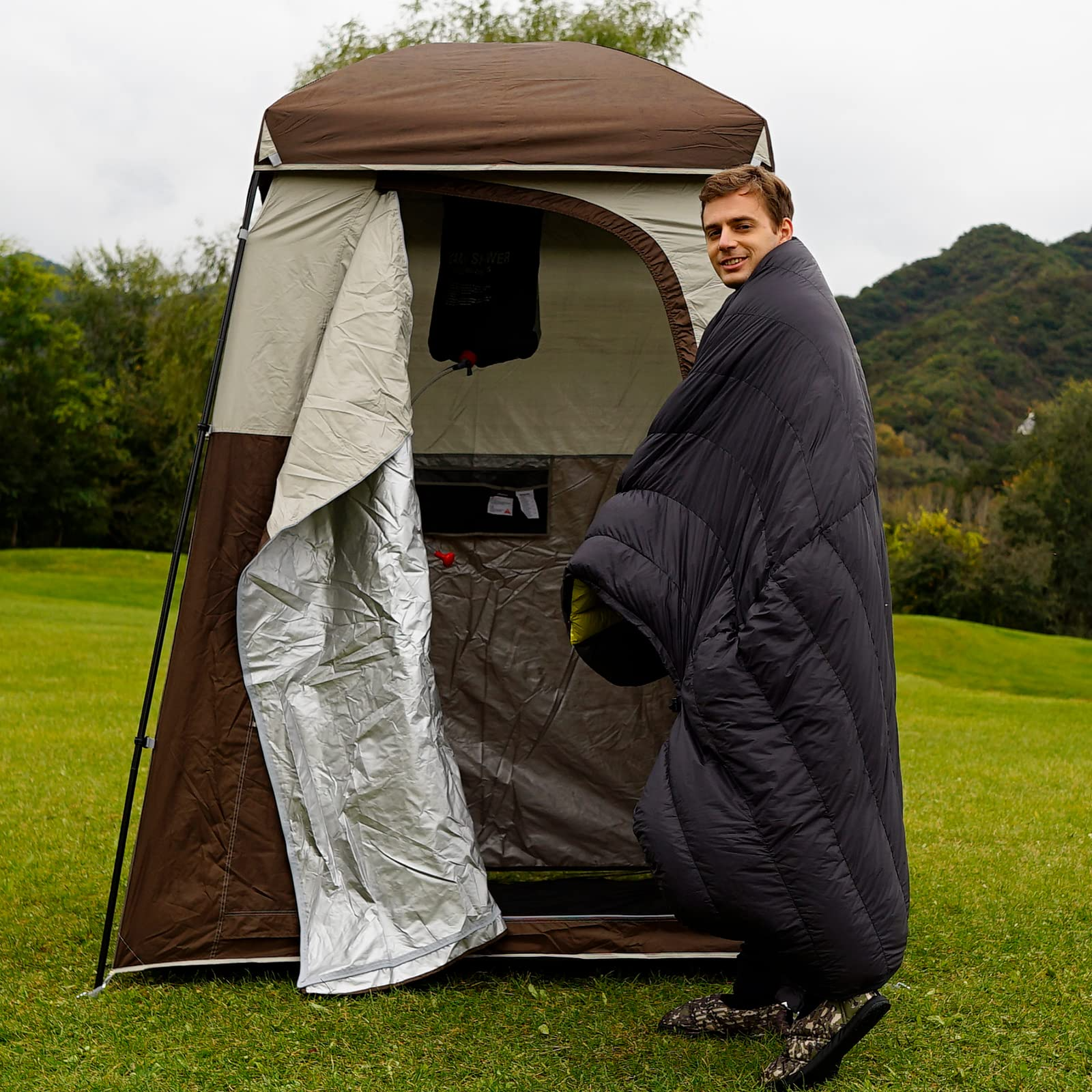 kingcamp-single-shower-tent-with-camping-solar-shower image 7