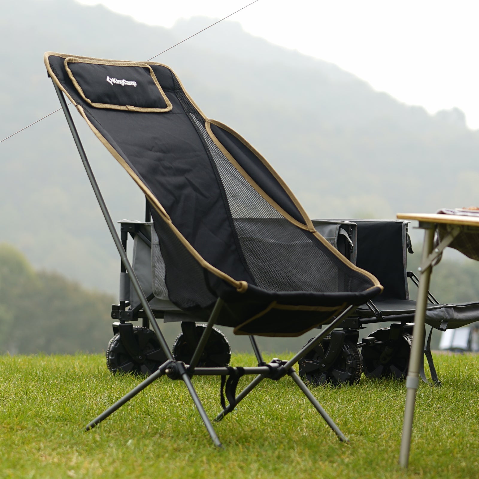 kingcamp-adjustable-high-back-ultralight-camping-chair-with-reclining-backrest image 2