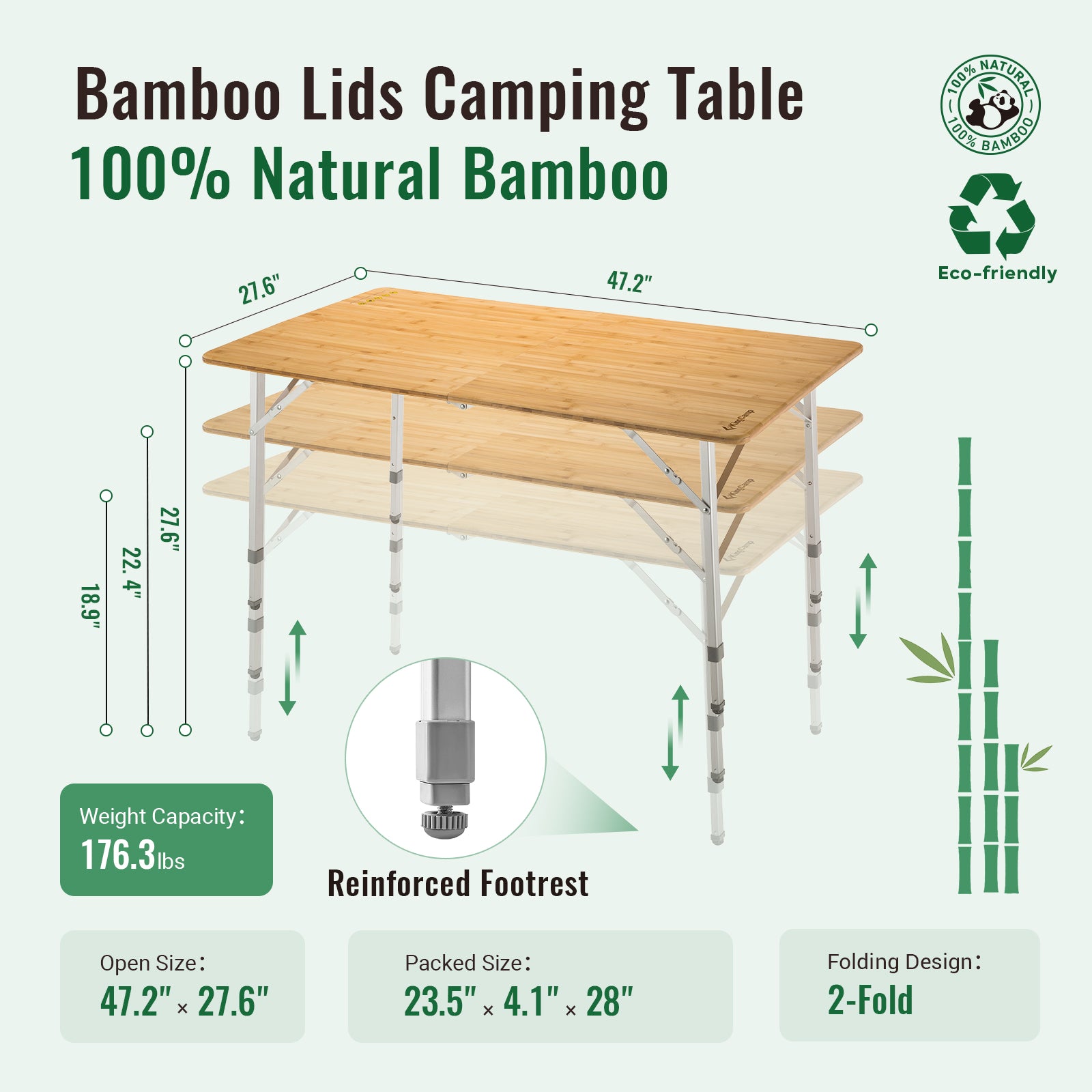 kingcamp-2-fold-6-person-bamboo-folding-table-47x27-inch image 7
