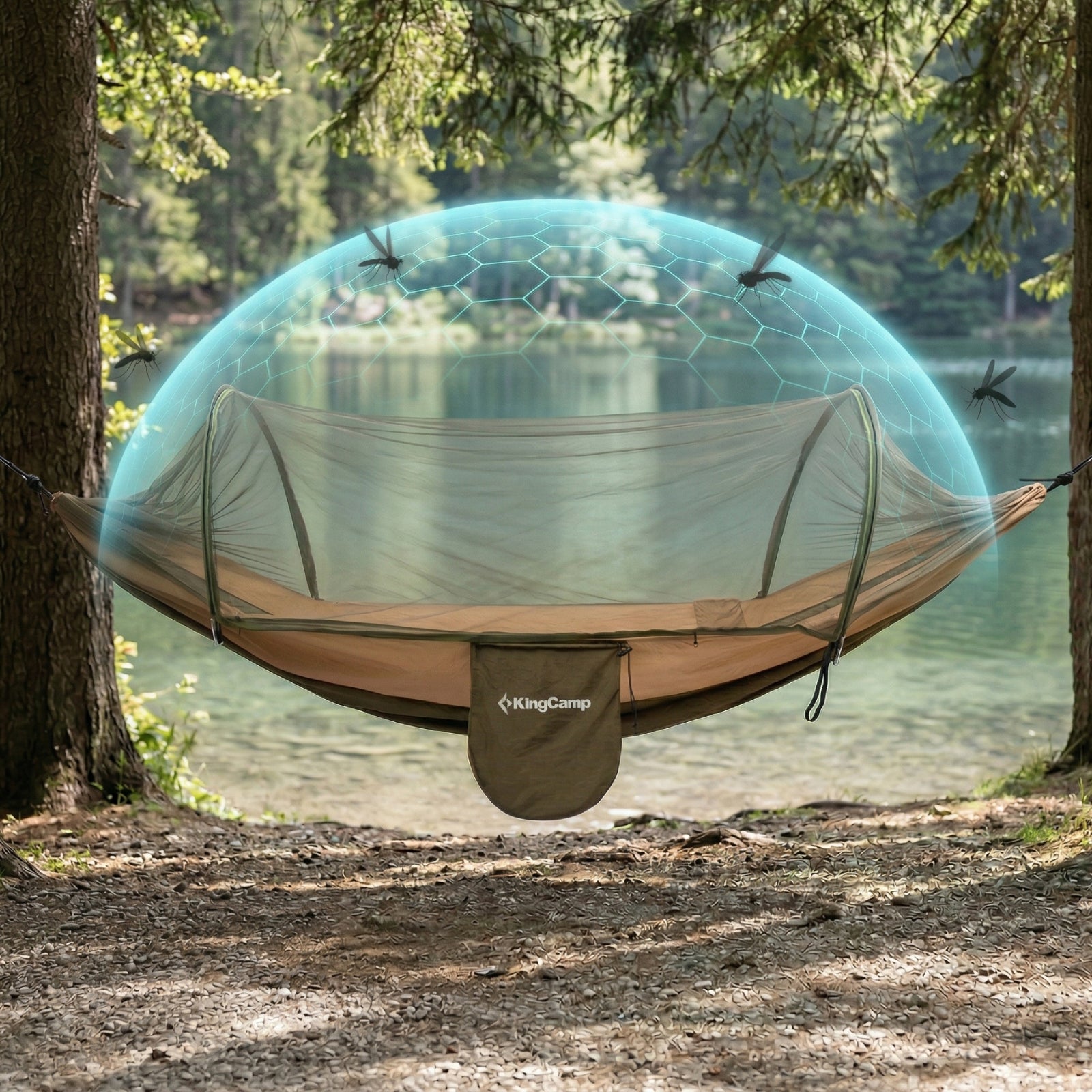 kingcamp-1-2-person-mosquito-proof-camping-hammock-with-integrated-bug-net image 3