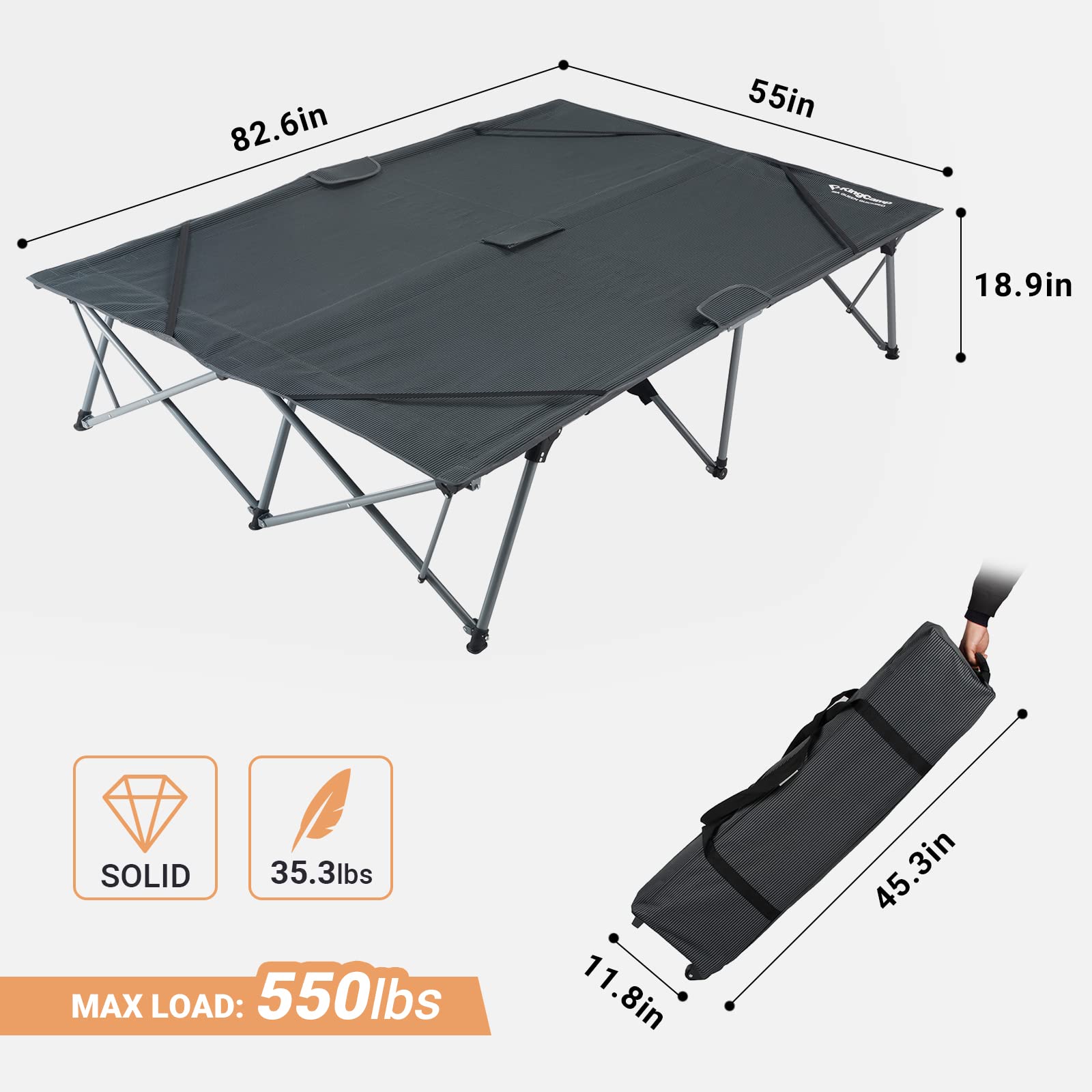 kingcamp-luxury-double-folding-camping-cot-for-adults-2-person-portable-cot-with image 4