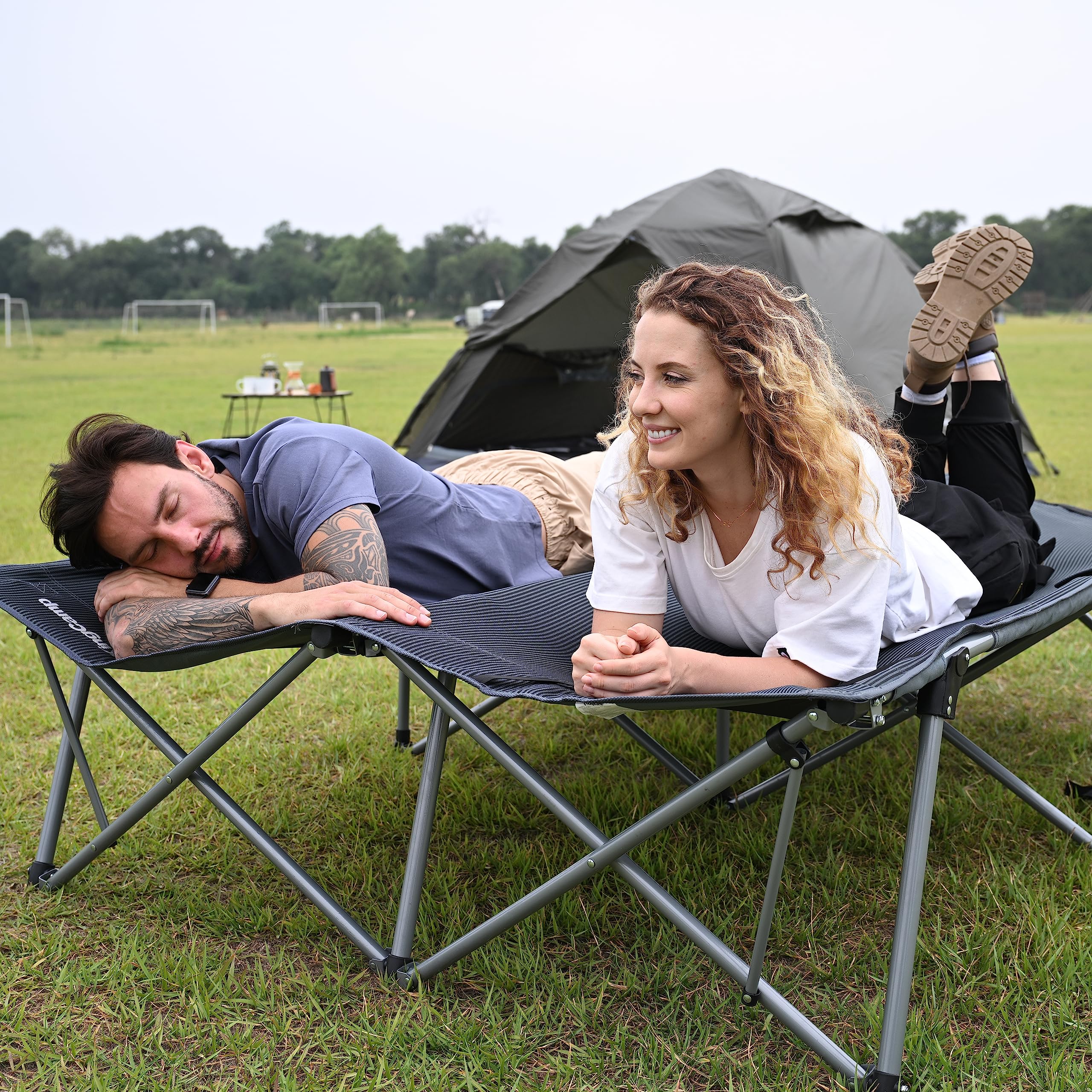 kingcamp-luxury-double-folding-camping-cot-for-adults-2-person-portable-cot-with image 2
