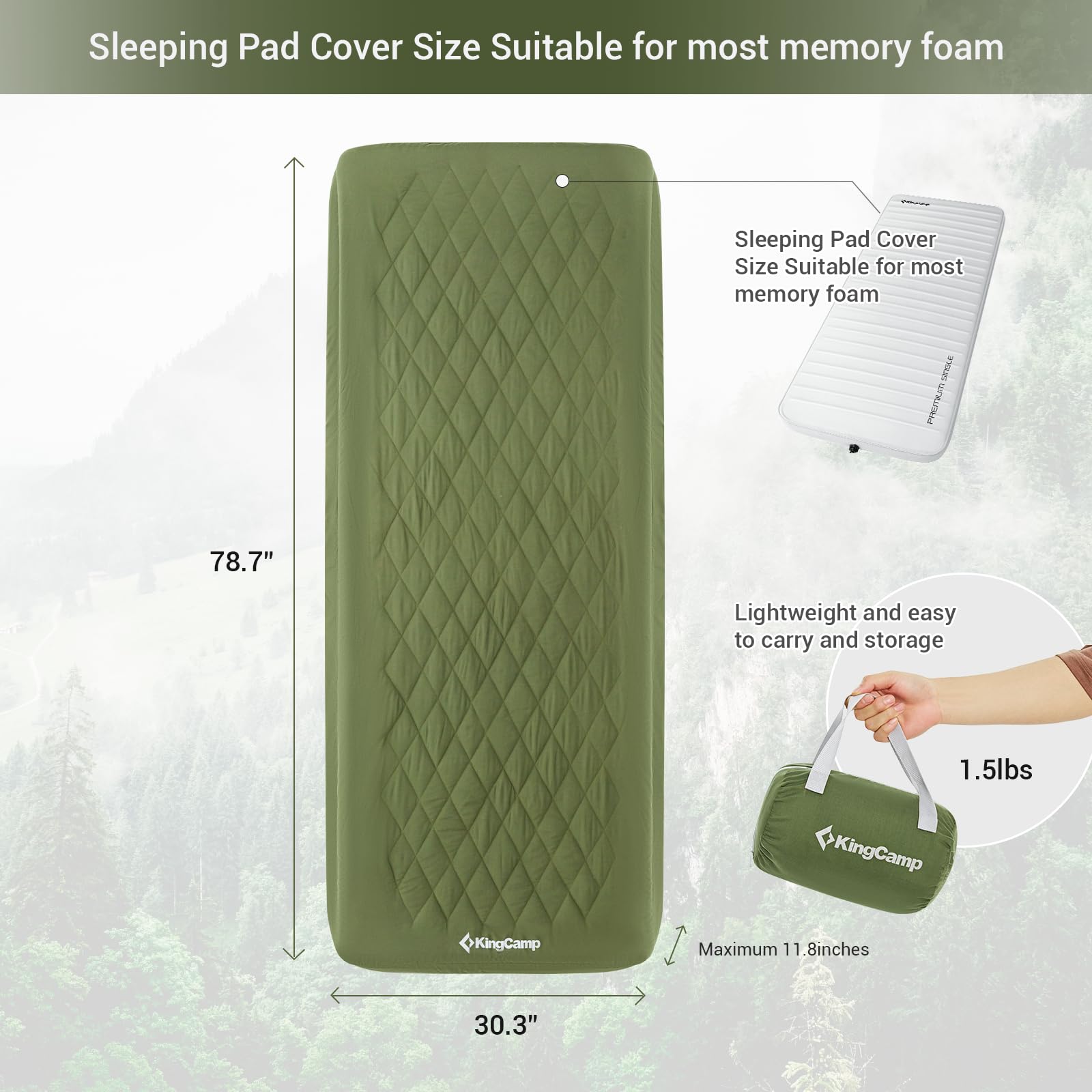 kingcamp-single-person-cotton-mattress-cover-1-2 image 2
