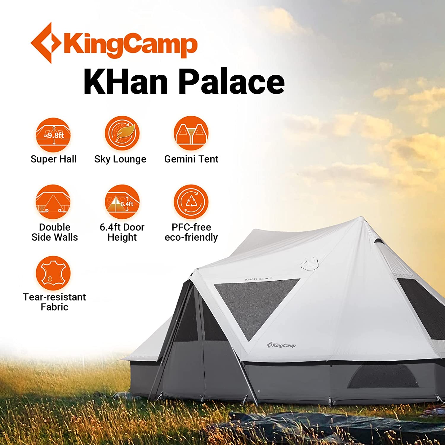 kingcamp-khan-palace-10-12-person-glamping-tent-4-season-poly-cotton image 3