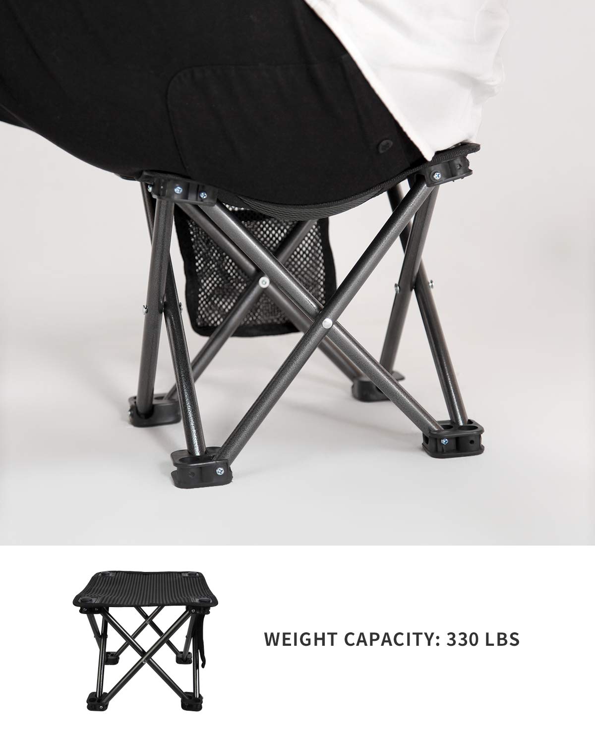 kingcamp-maza-portable-folding-camping-stool-with-side-pocket-and-carry-bag image 6