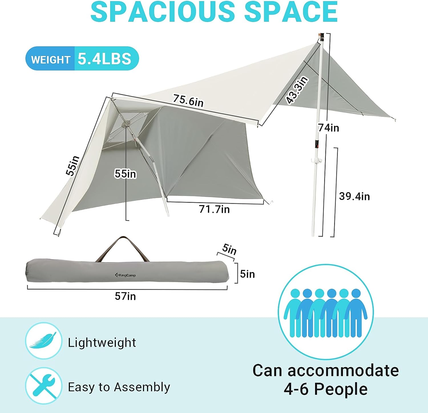 kingcamp-2-in-1-beach-umbrella-and-sunshade-canopy image 4