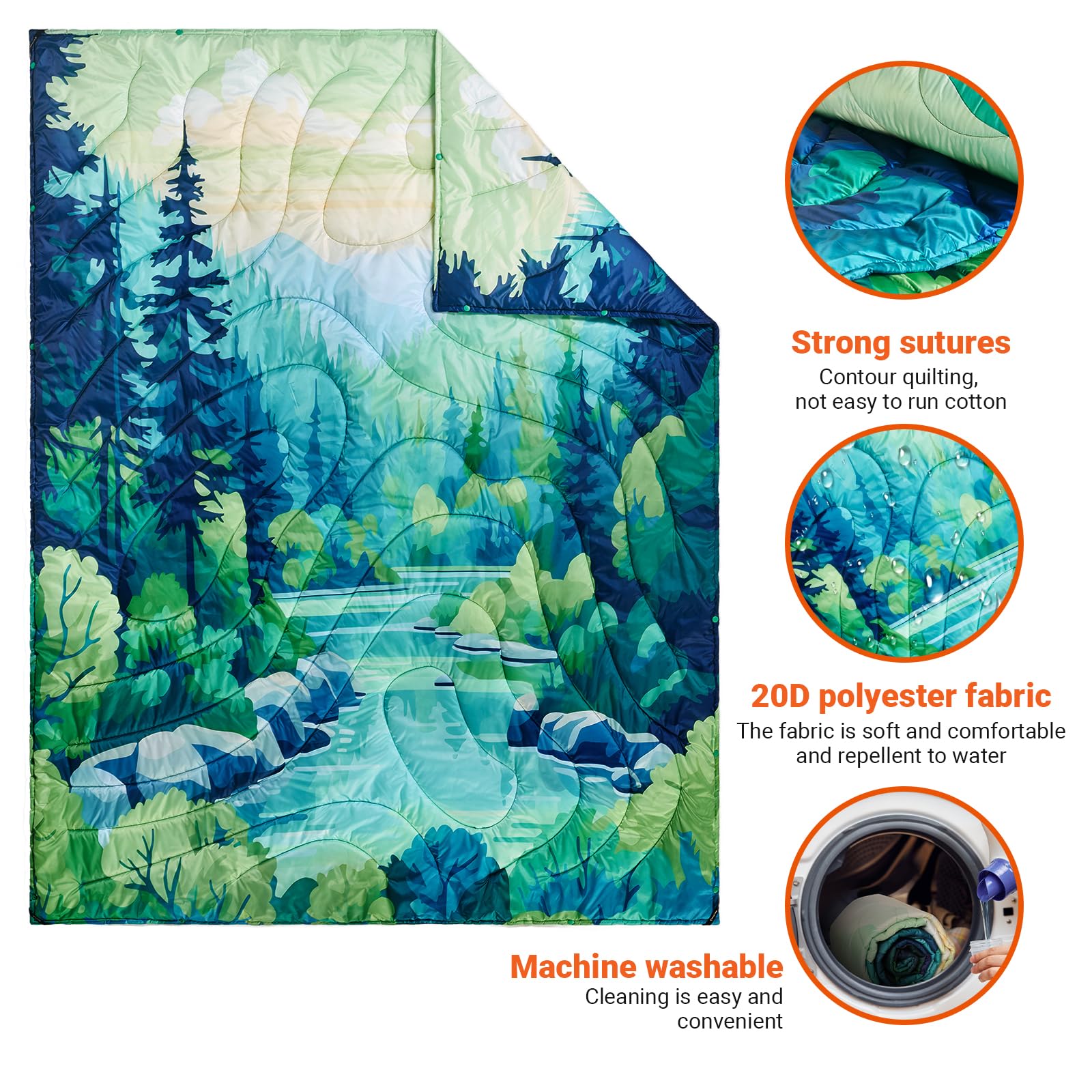 kingcamp-smart-150-travel-blanket-multipurpose-throw-emergency-sleeping-bag image 4