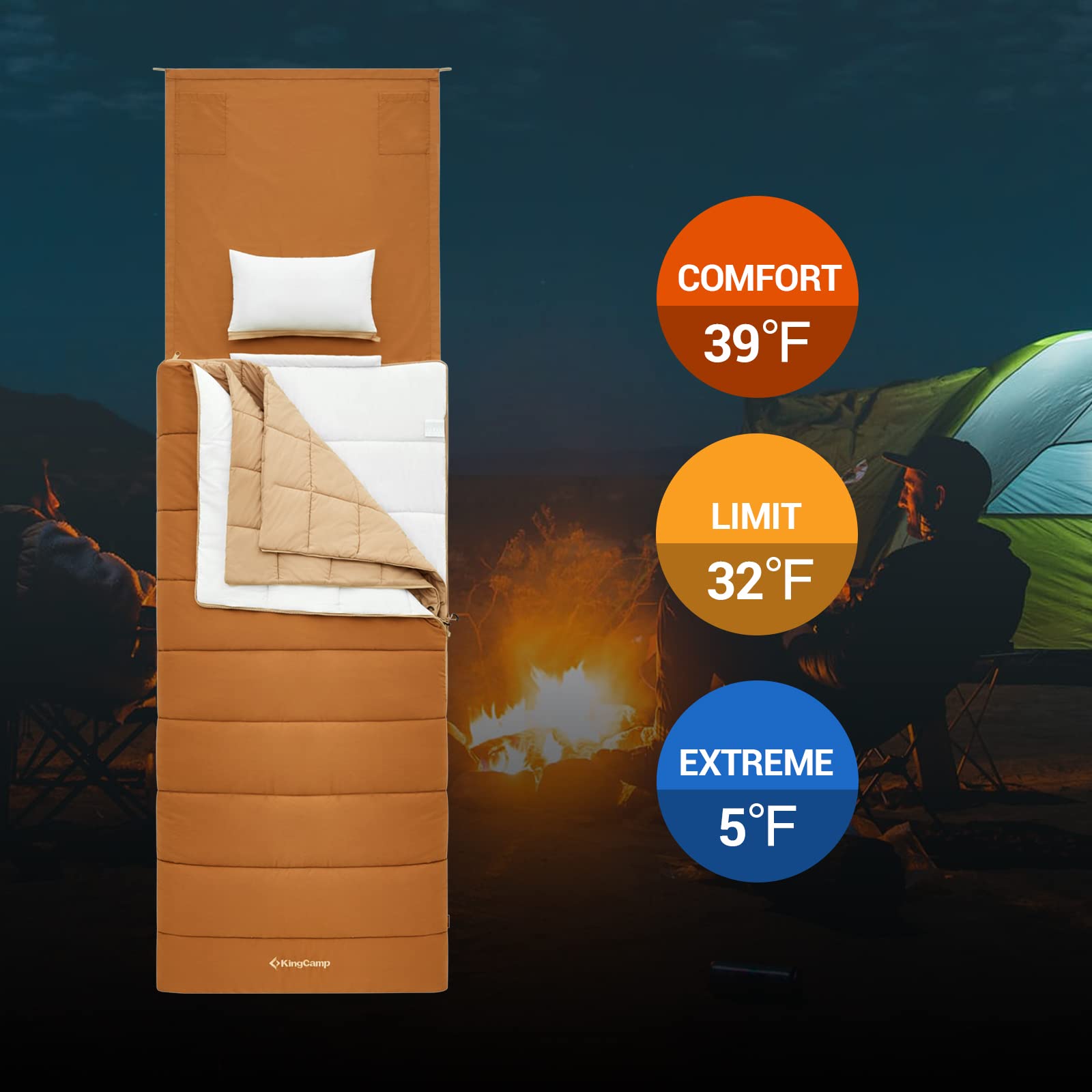 kingcamp-0-degree-sleeping-bag-3-in-1-flannel-layer-system image 8