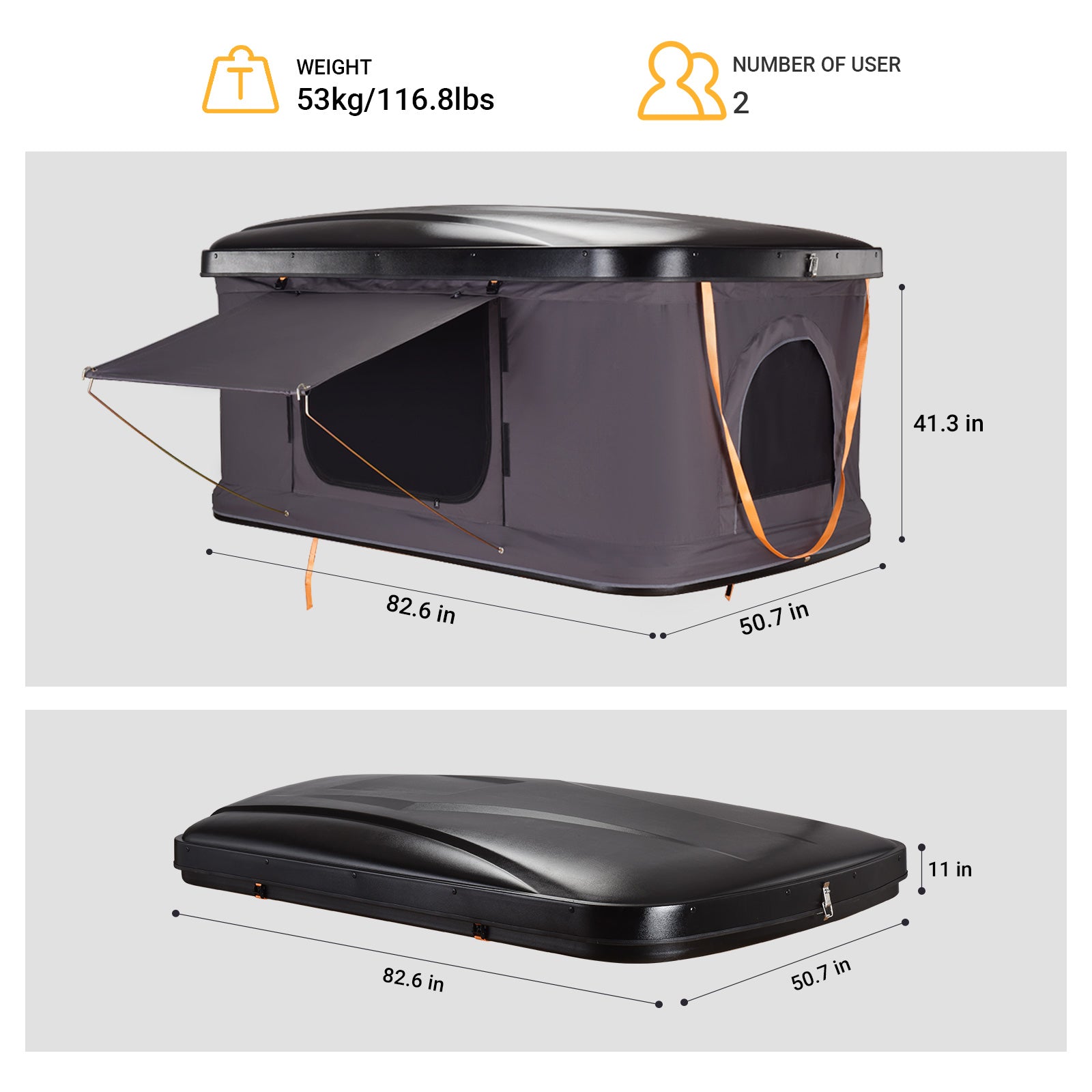 kingcamp-2-person-hard-shell-rooftop-tent image 8
