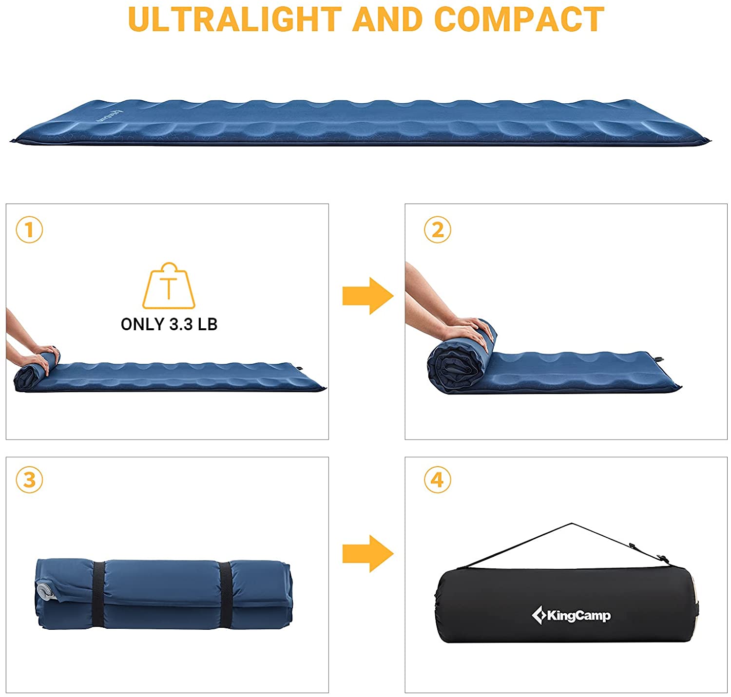 kingcamp-3d-self-inflating-ultralight-sleeping-pad image 2