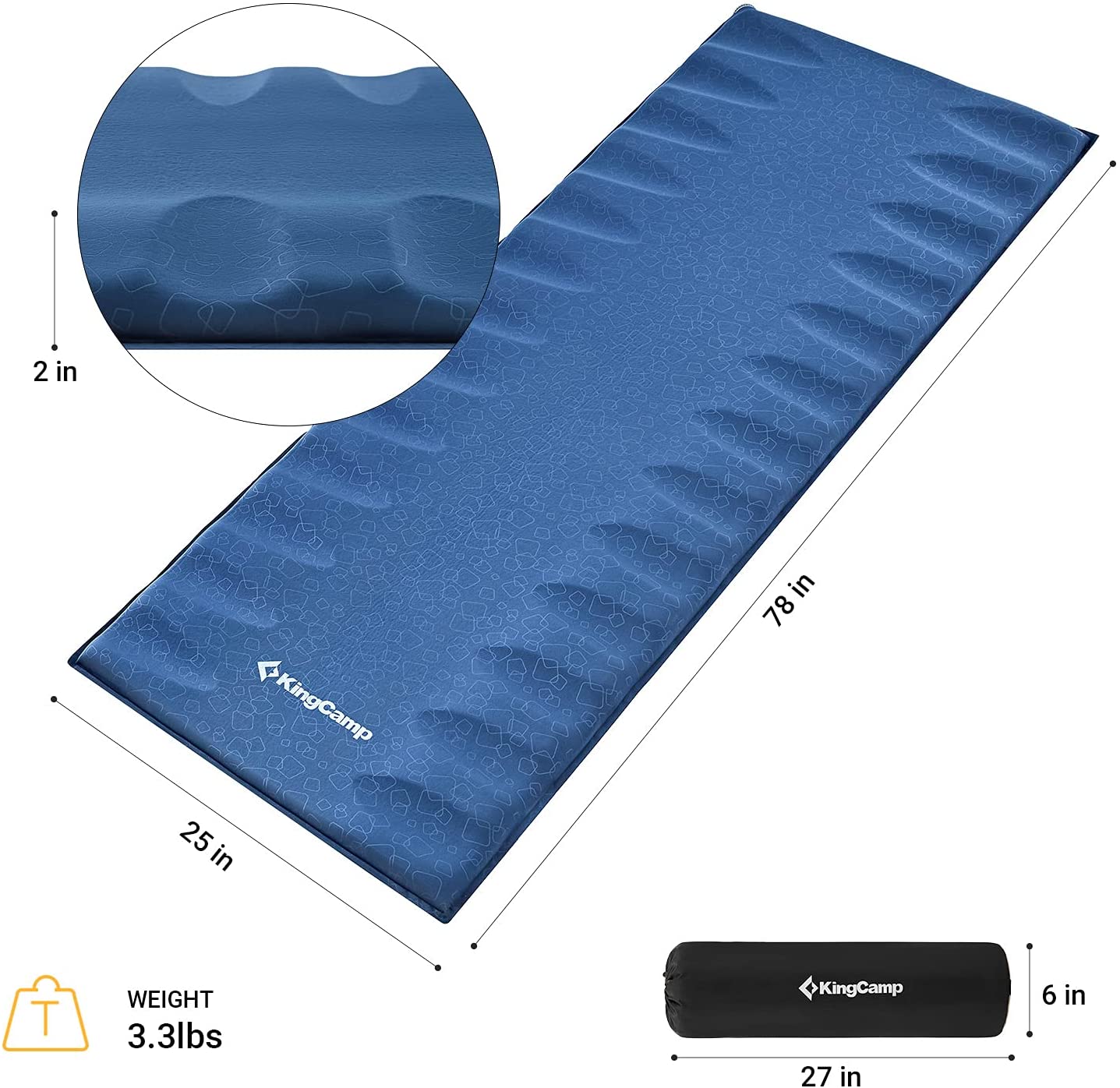 kingcamp-3d-self-inflating-ultralight-sleeping-pad image 3