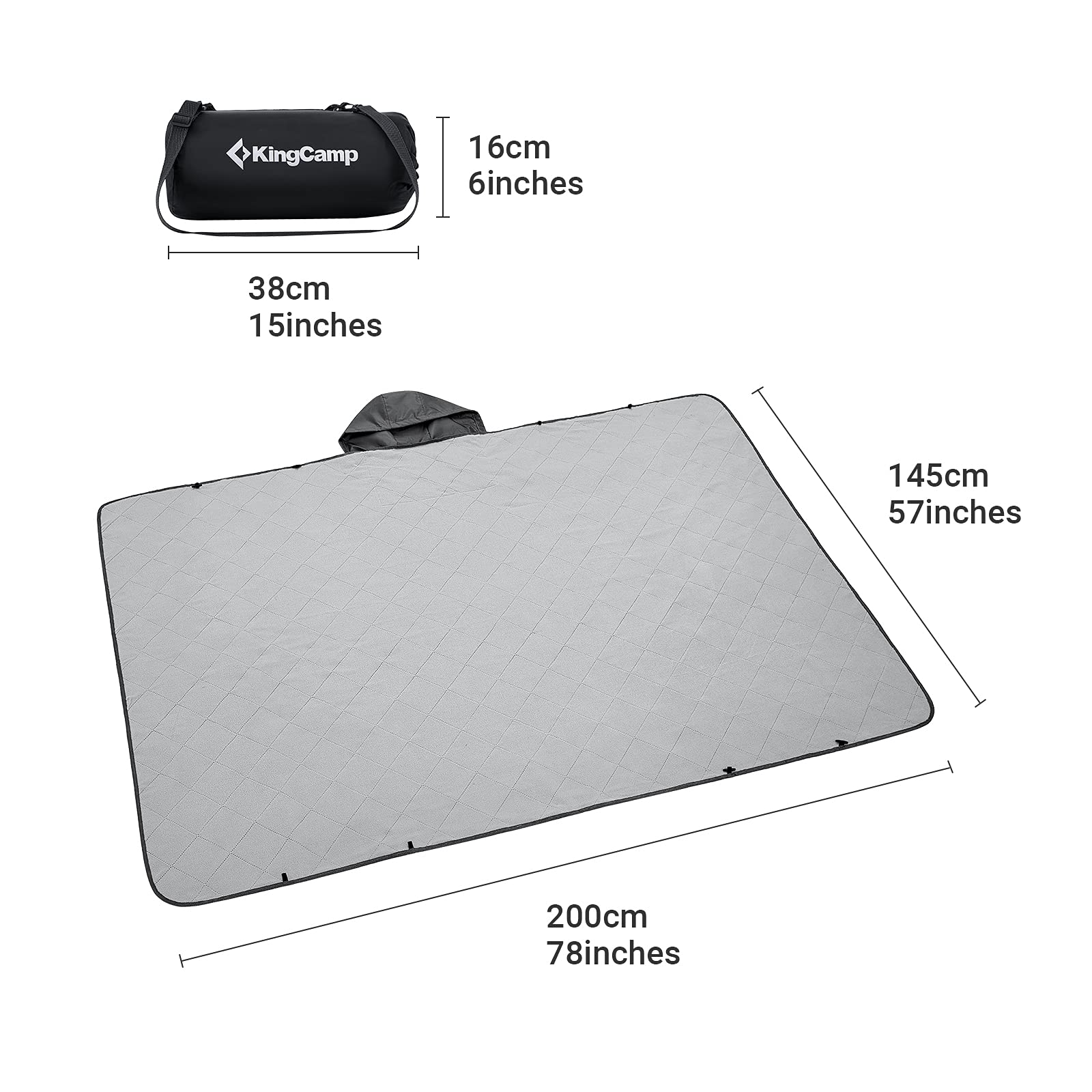 kingcamp-3-in-1-outdoor-hooded-blanket-waterproof-sandproof-wearable image 4