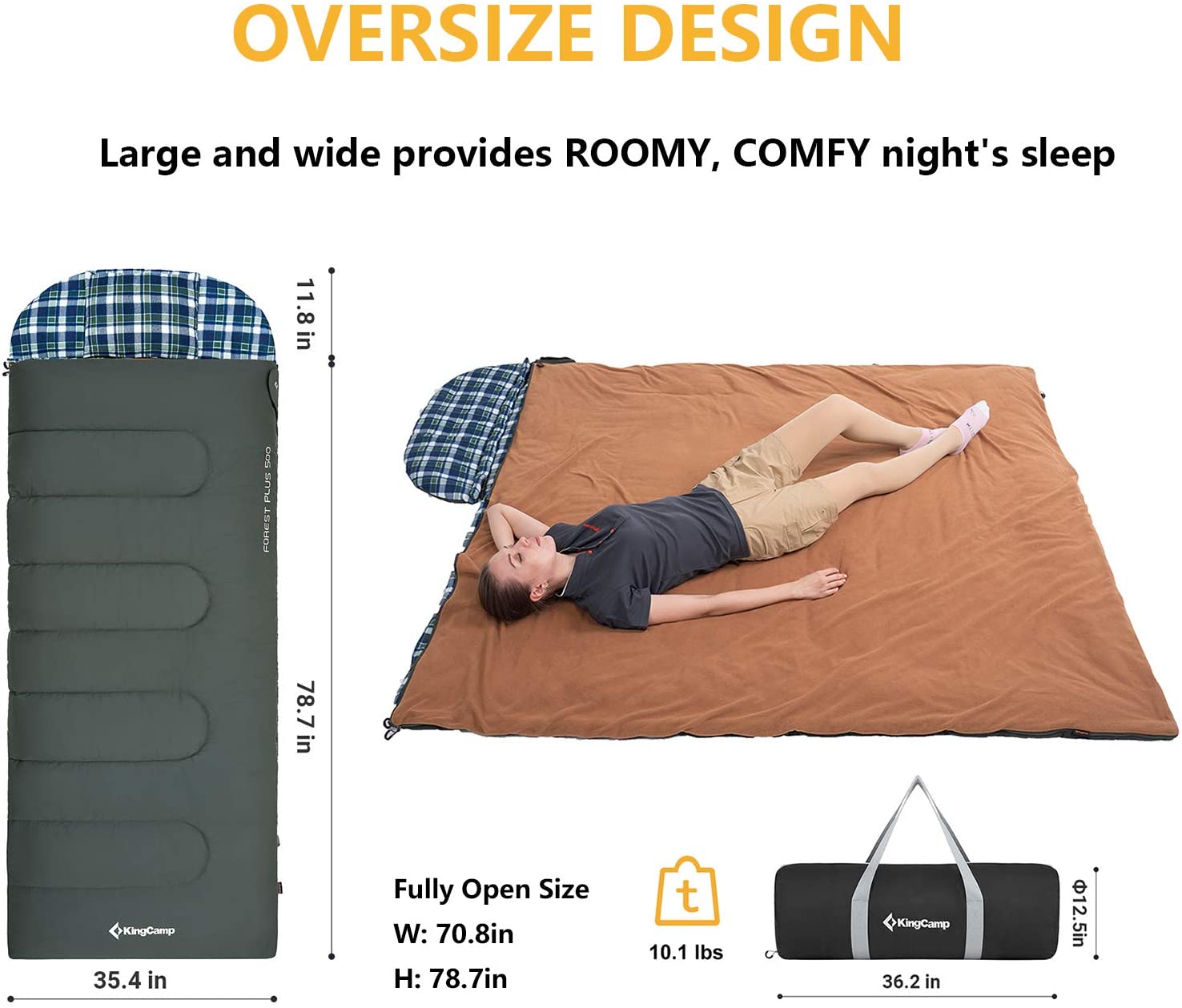 kingcamp-3-season-3-in-1-envelope-hooded-sleeping-bag image 6