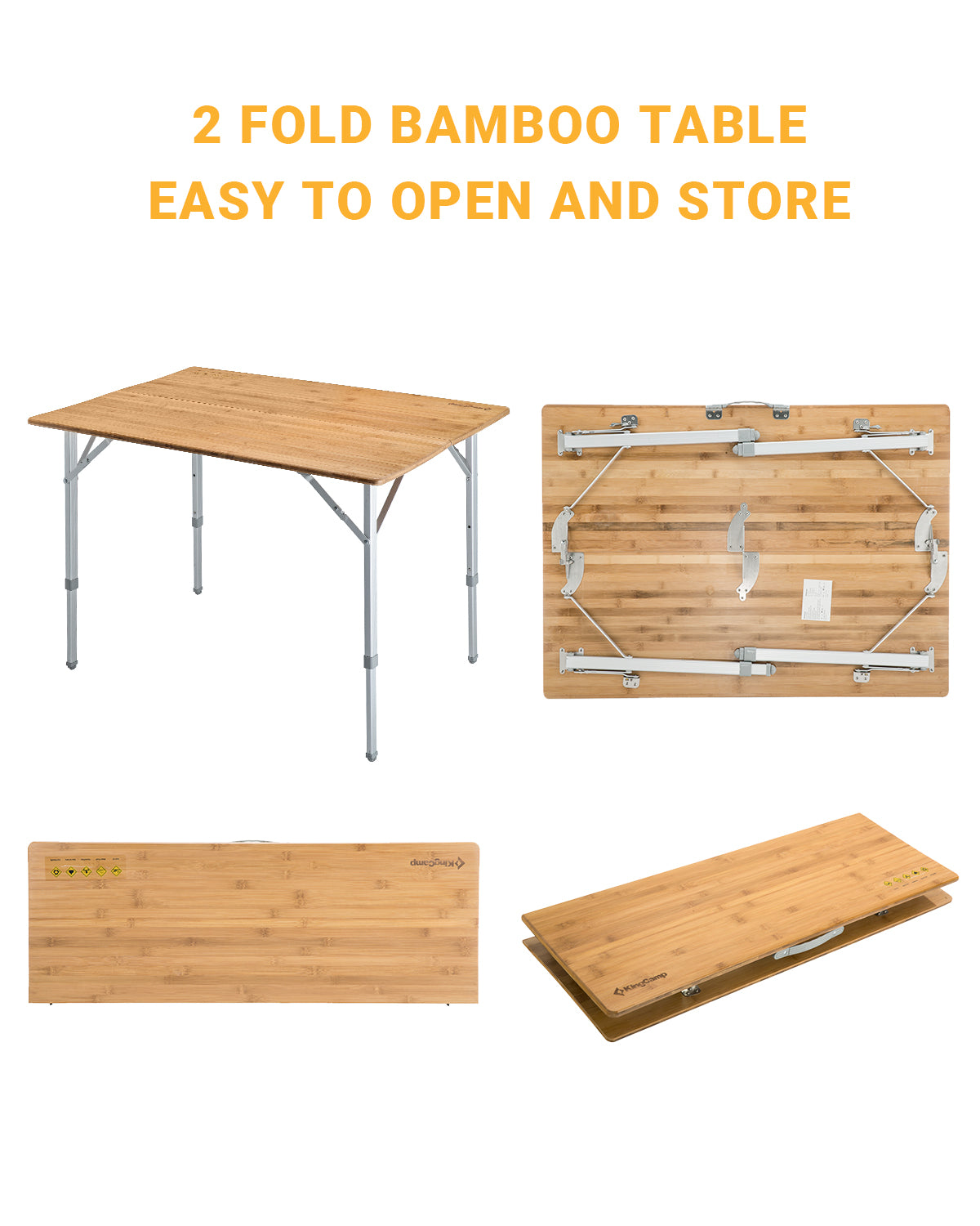 kingcamp-4-person-bamboo-adjustable-camping-table-39x28 image 5