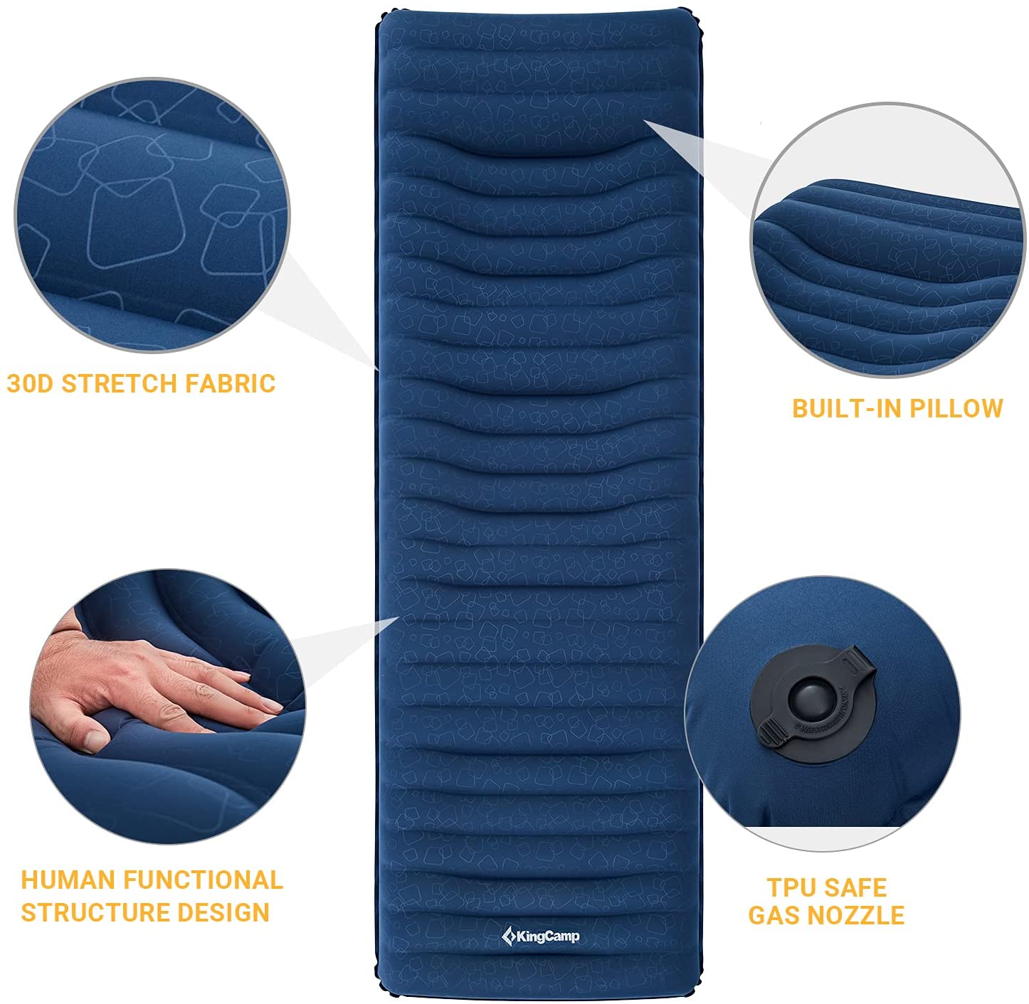 kingcamp-5-5-inch-thick-air-sleeping-pad-with-pillow-insulated-camping-mat image 3