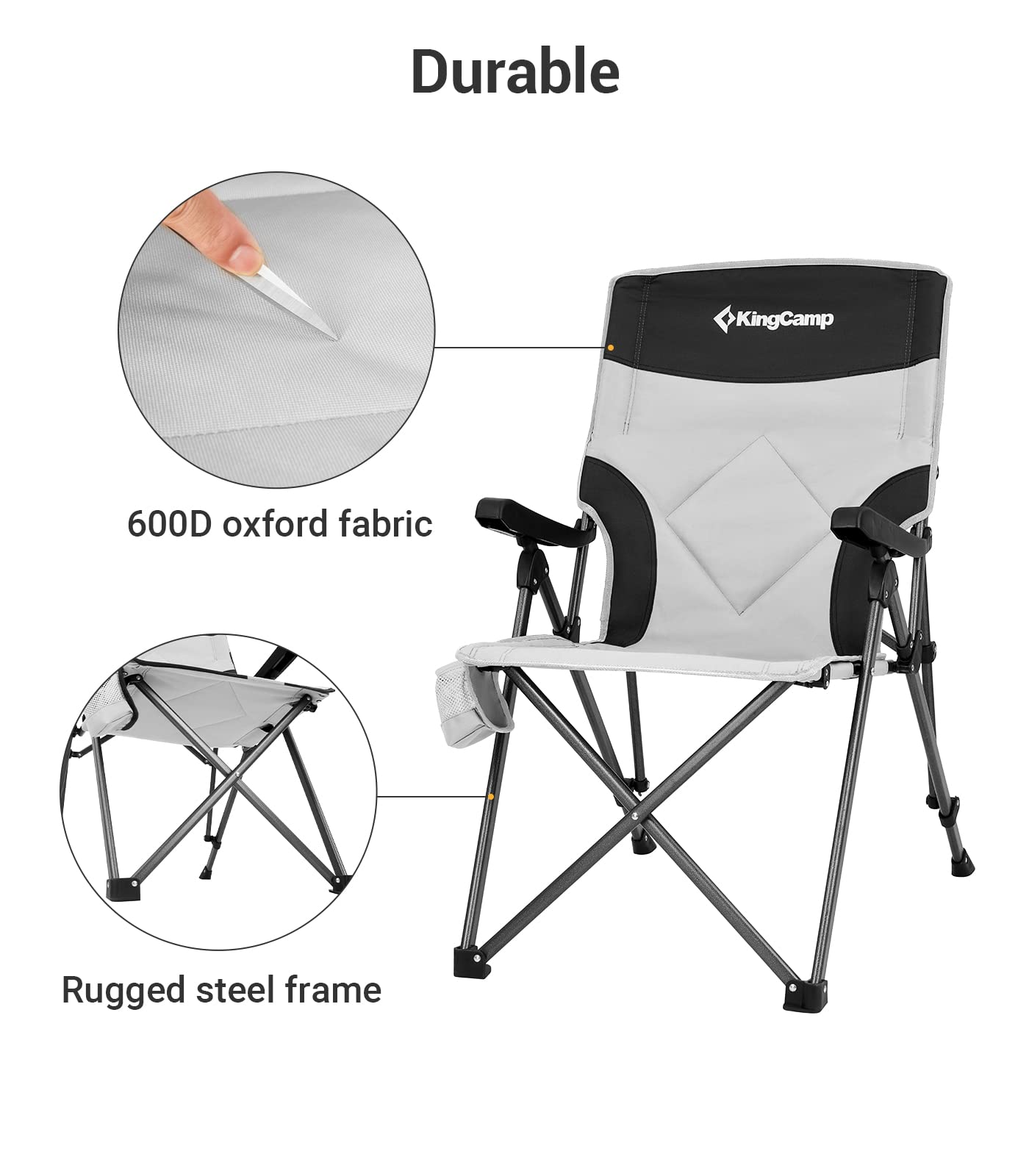 kingcamp-adjustable-heavy-duty-high-back-camping-chair-steel-frame image 6