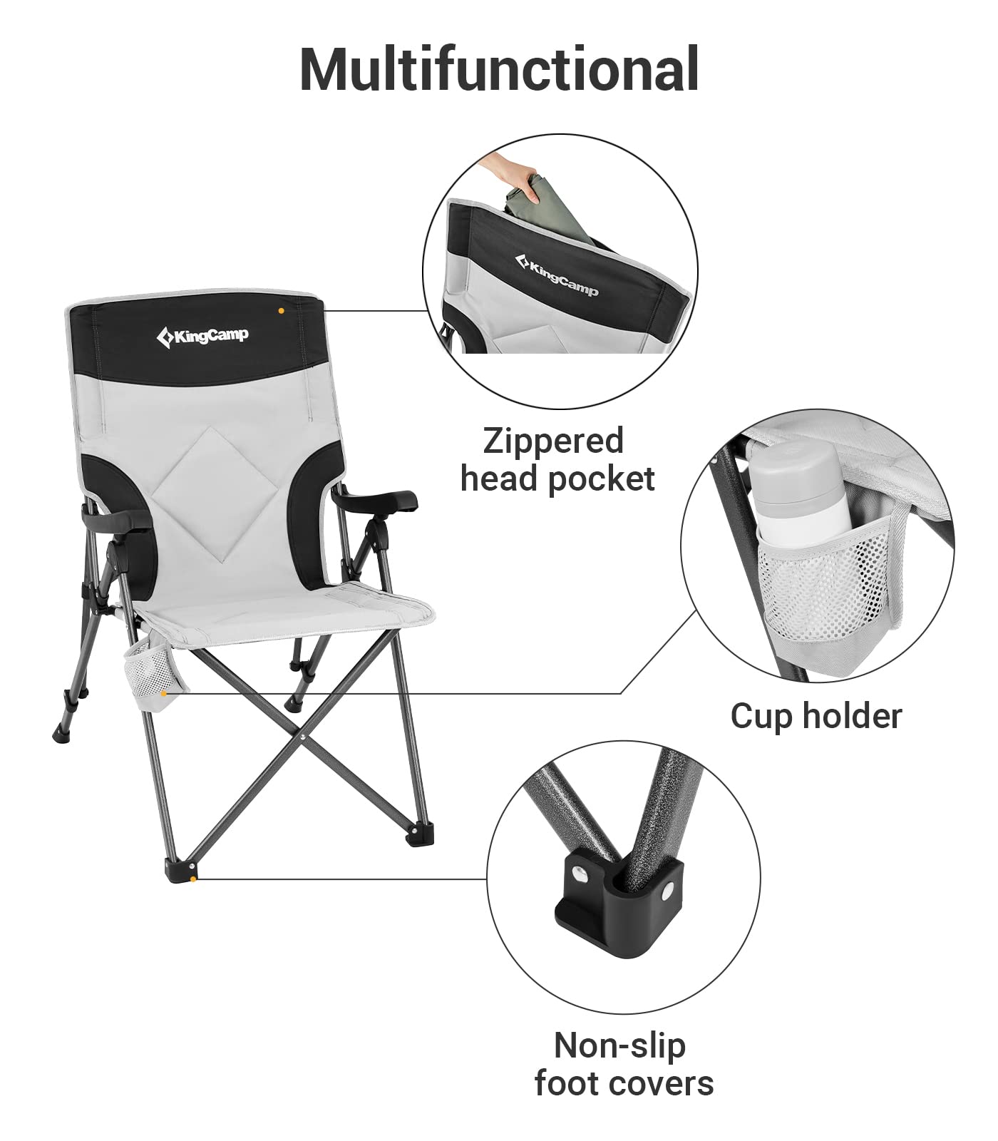 kingcamp-adjustable-heavy-duty-high-back-camping-chair-steel-frame image 7