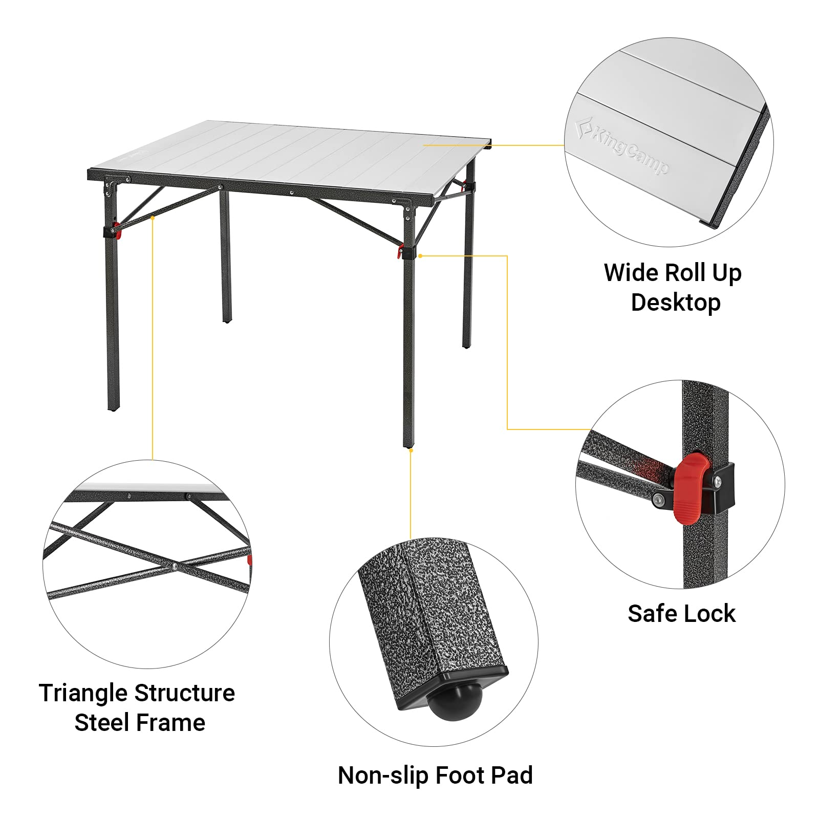 kingcamp-marble-plus-aluminum-camping-table-for-2-4-persons image 3