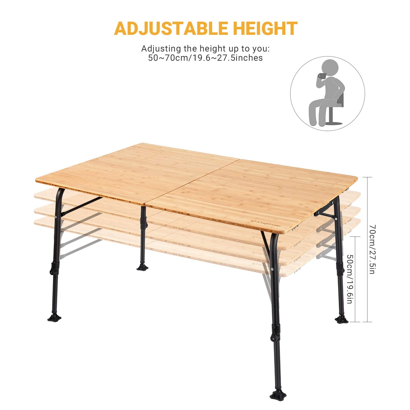 kingcamp-bamboo-4-6-people-folding-table-with-adjustable-height image 4