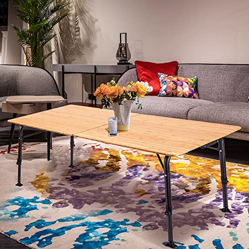 kingcamp-bamboo-4-6-people-folding-table-with-adjustable-height image 8