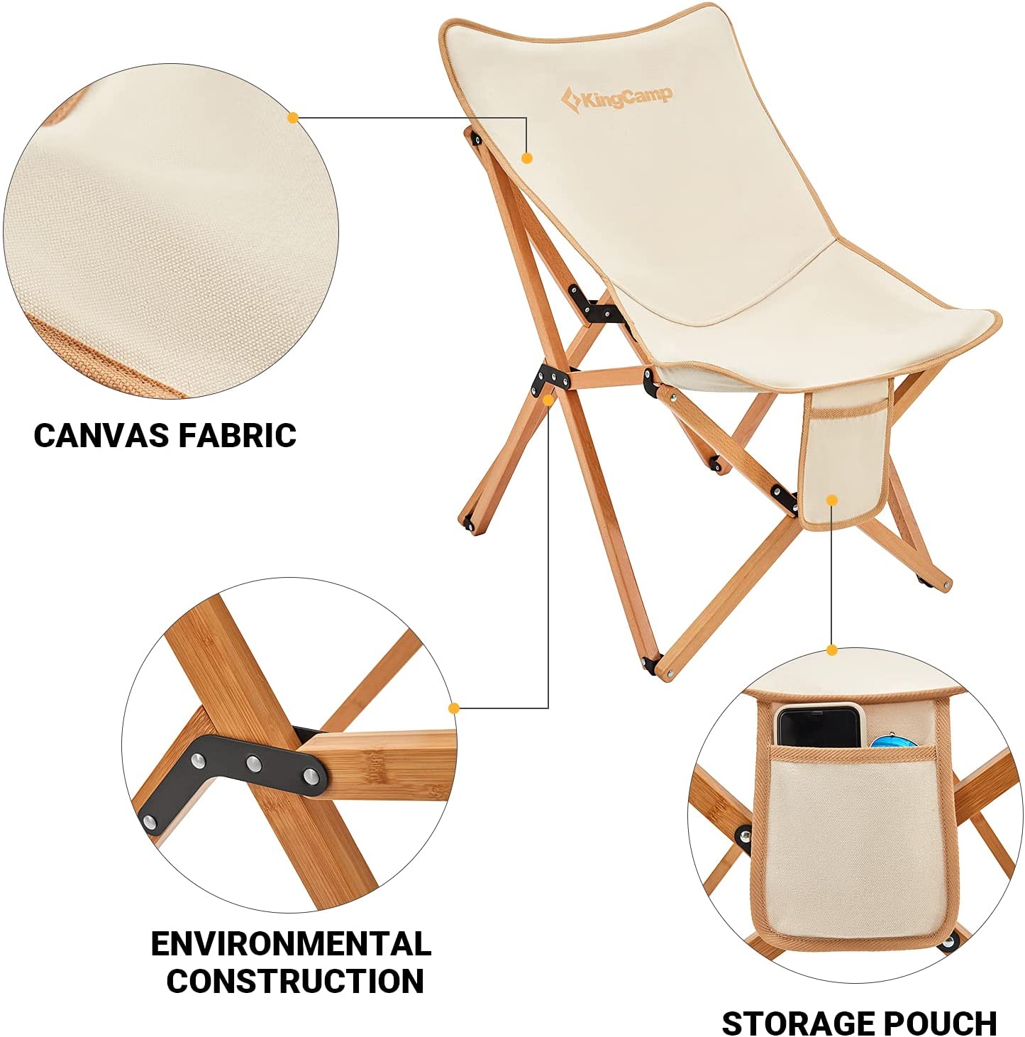 kingcamp-butterfly-chair-with-removable-canvas-cover image 7