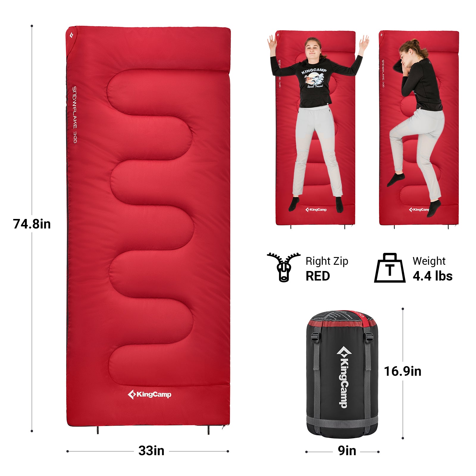 kingcamp-cotton-flannel-3-season-sleeping-bag-breathable-and-warm-for-mild-weath image 6