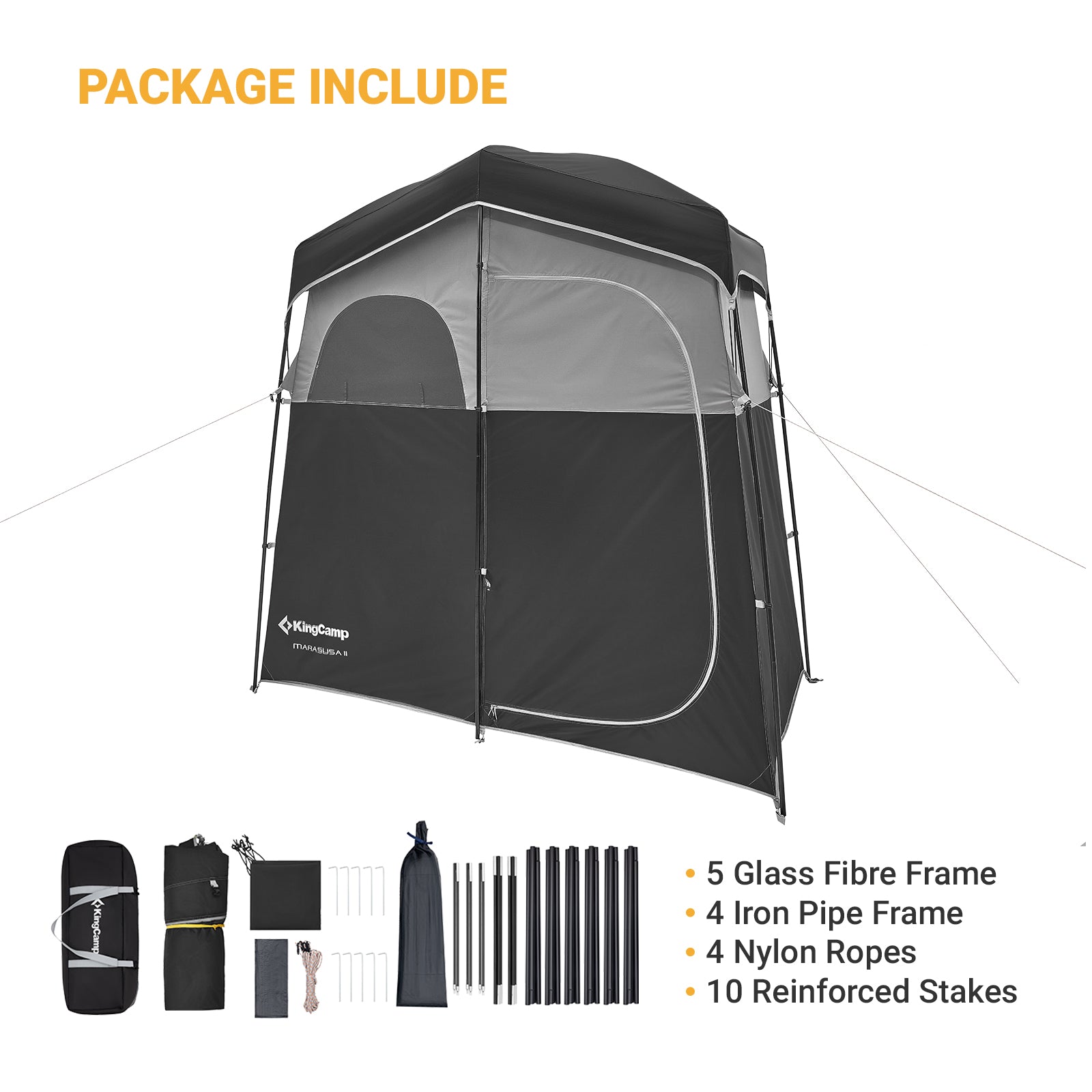 kingcamp-double-room-camping-shower-tent image 7