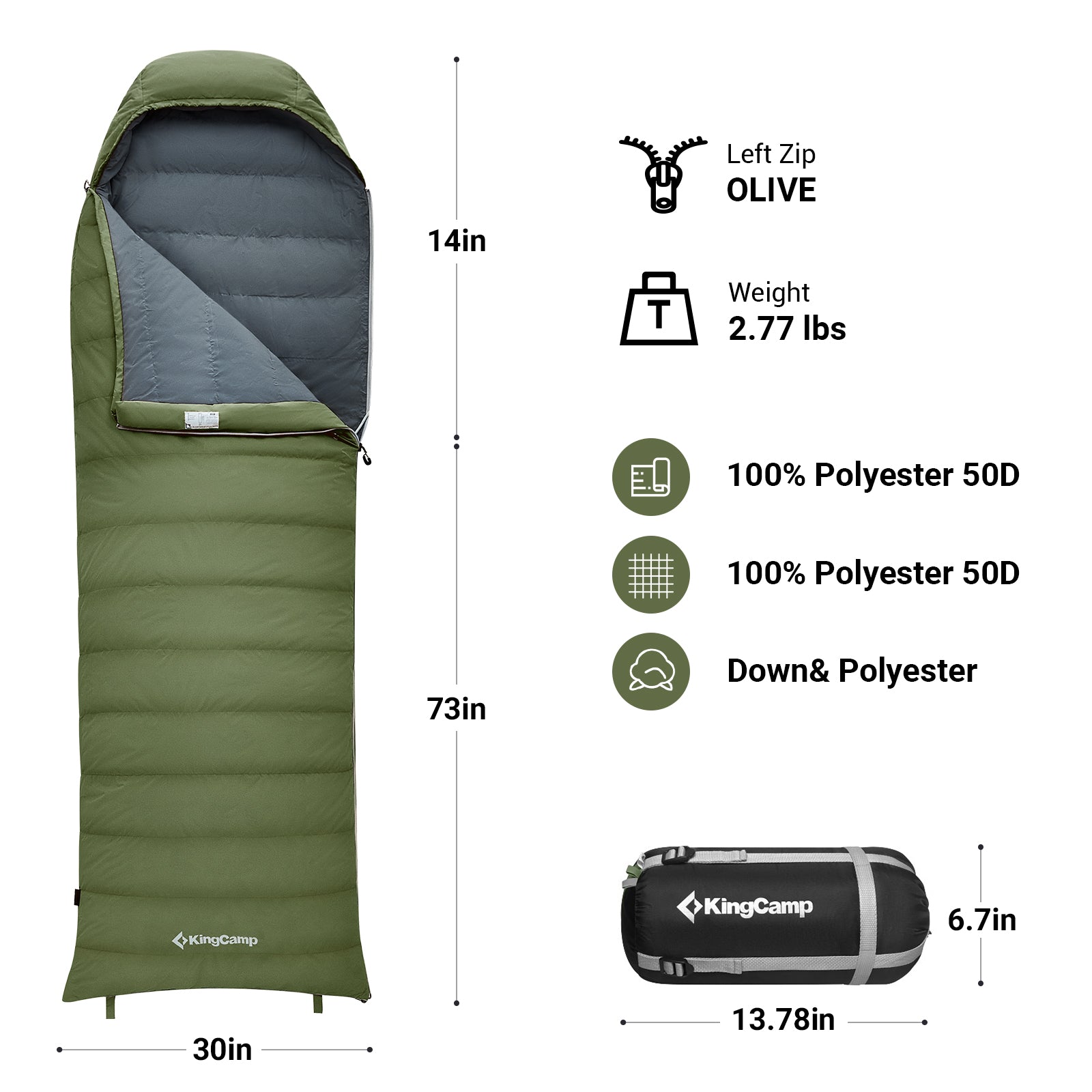 kingcamp-duck-down-sleeping-bag image 4